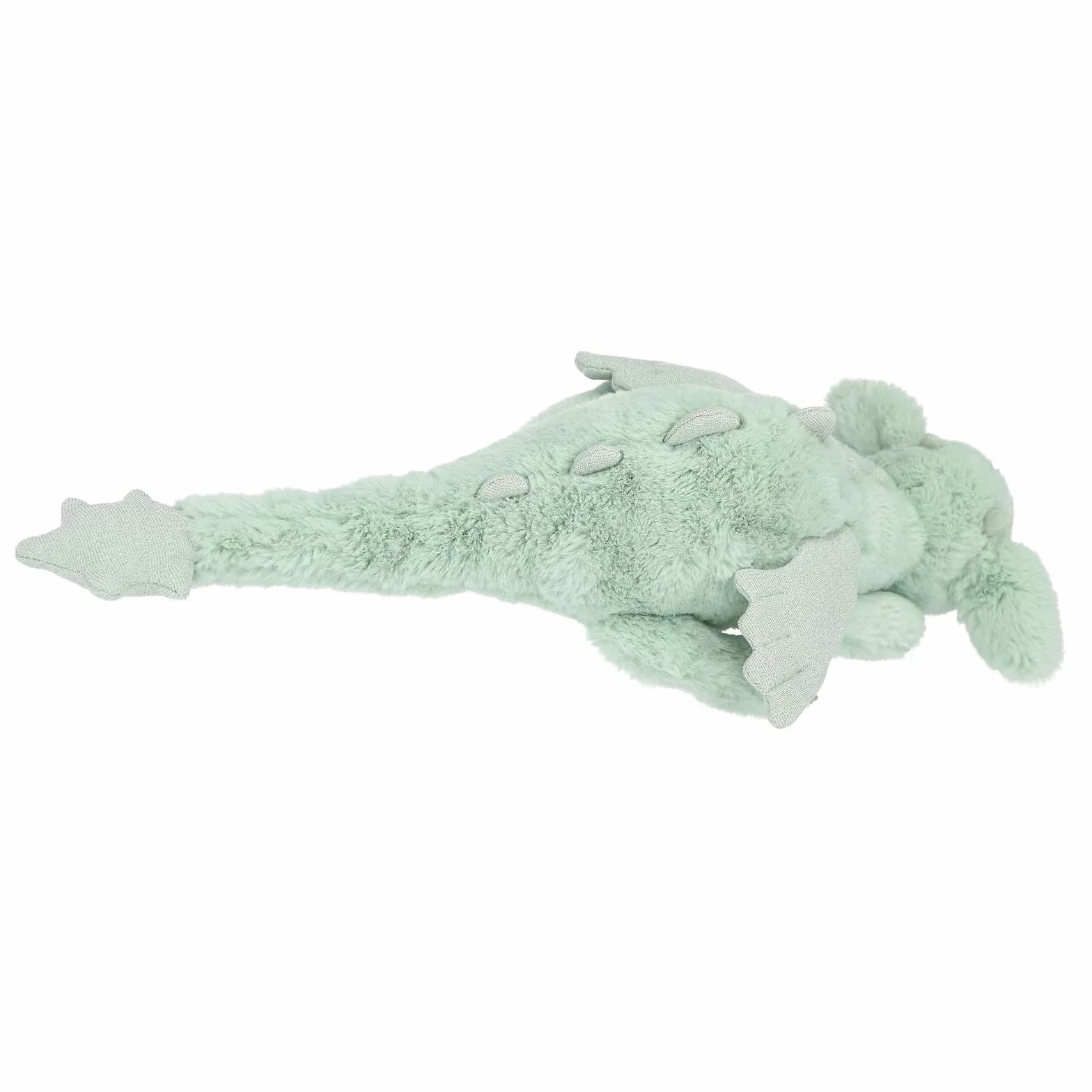 Depesche 13865 Snukis - pluszowy smok w kolorze zielonym, z miękkim futerkiem i srebrnymi brokatowymi oczami, ok. 20 cm wysokości