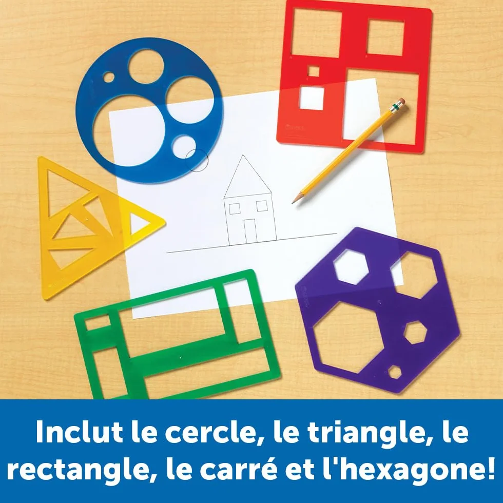 Learning Resources Podstawowy Ksztalty Szablon 5-Kawałek Zestaw
