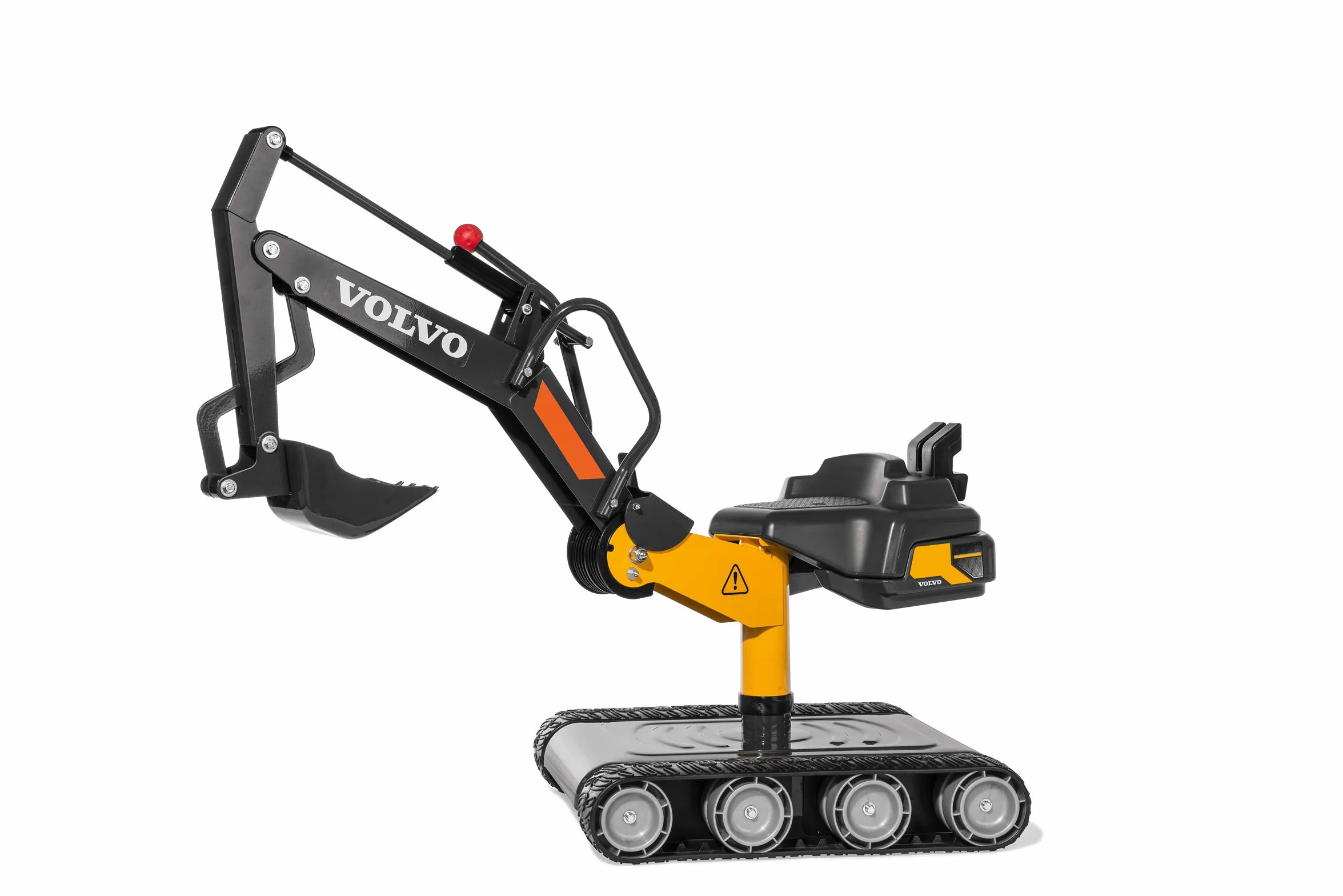 Rolly Toys RollyDigger XL Volvo koparka do siedzenia (zabawka do piasku, kolor czarny/żółty, dla dzieci w wieku 3-8 lat) 513222