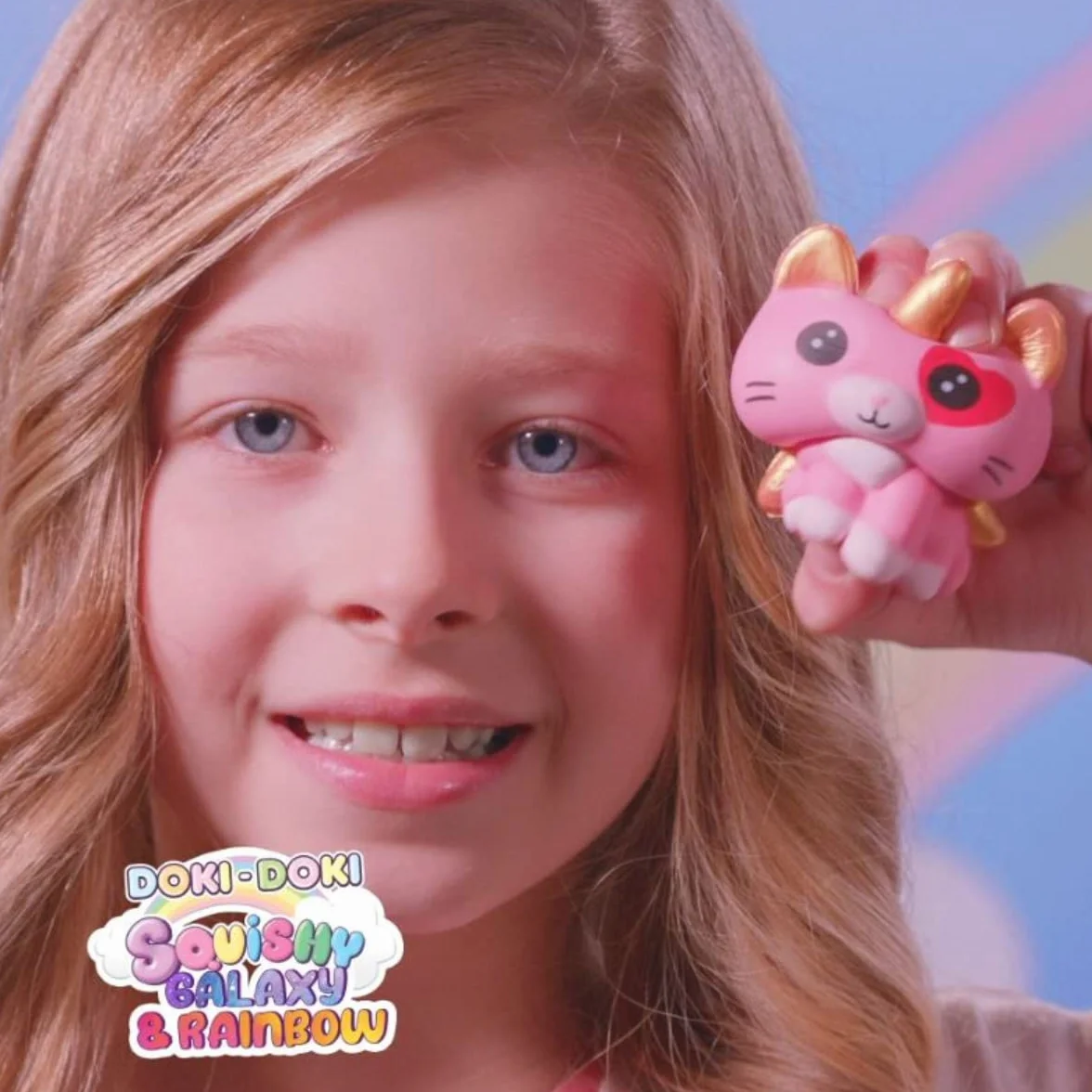 Sbabam, Doki Doki Squishy Galaxy and Rainbow, gry dla dzieci z kioskiem, zabawki Squishy, małe miękkie gumowe lalki, zestaw 3 saszetek, pomysły na prezenty dla dzieci, od 3 lat