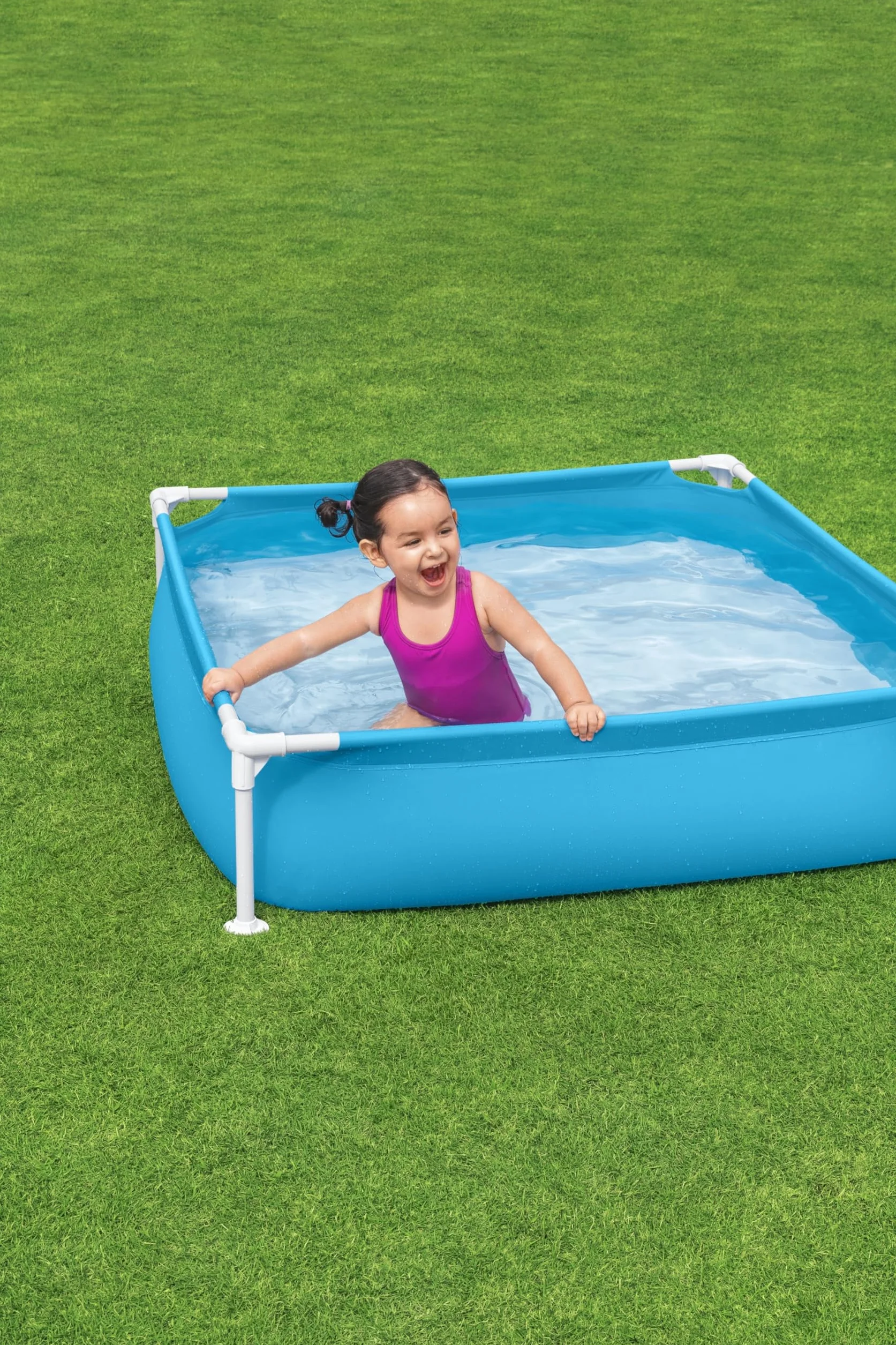 BESTWAY - Basen rurowy - Zabawa na świeżym powietrzu - 56217 - Losowy model - Mój pierwszy basen ramowy - Plastik - 122 cm x 122 cm - Dziecko - Basenik - Od 2 lat