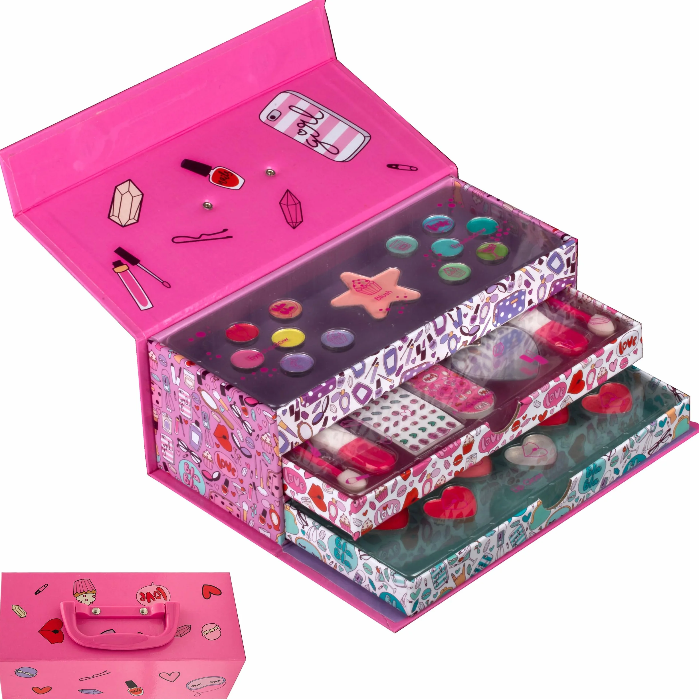 Create It! - 84530 - Beauty Case - kuferek na kosmetyki dla dziewczynek, Rosa, różowy dla dziewczynki