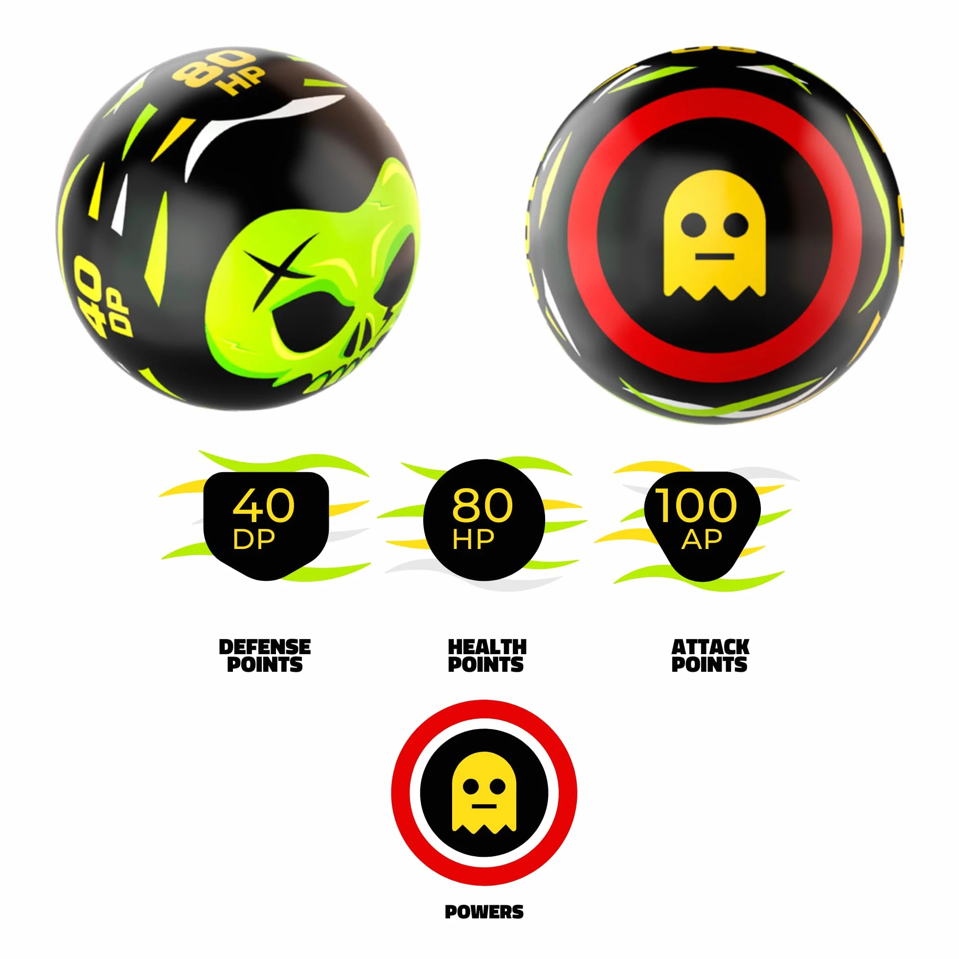 Freak Marbles Totem Pack B, 6 kolorowych kulek z jego projektami w grze, z czego 1 to Rzadkie. Zbieraj, baw się i udostępniaj dzieci w wieku od 4 lat