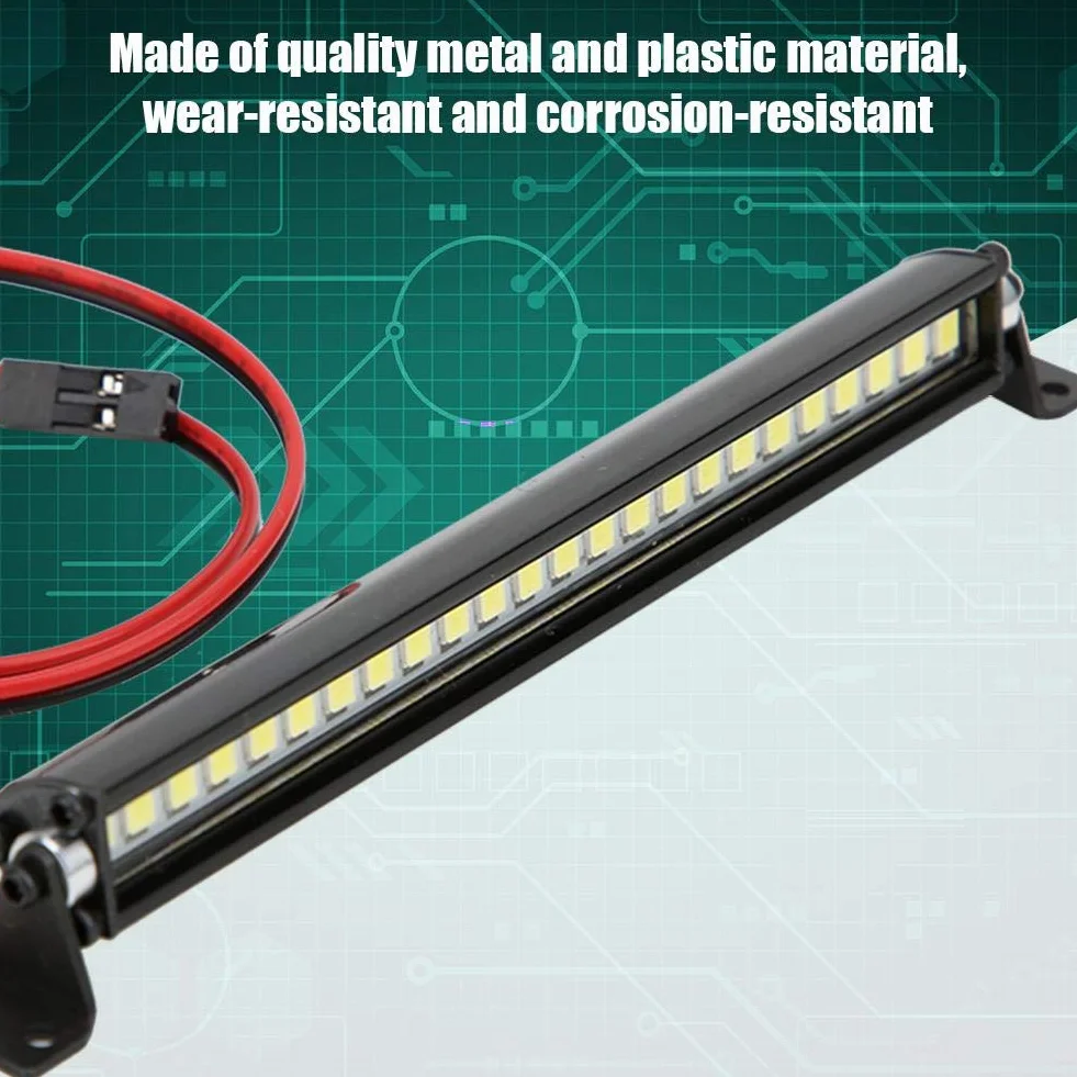 Światła dachowe RC, 24 diody LED lampa dachowa dekoracja RC akcesoria kompatybilne z Scx10 1/10 RC Car (czarny)