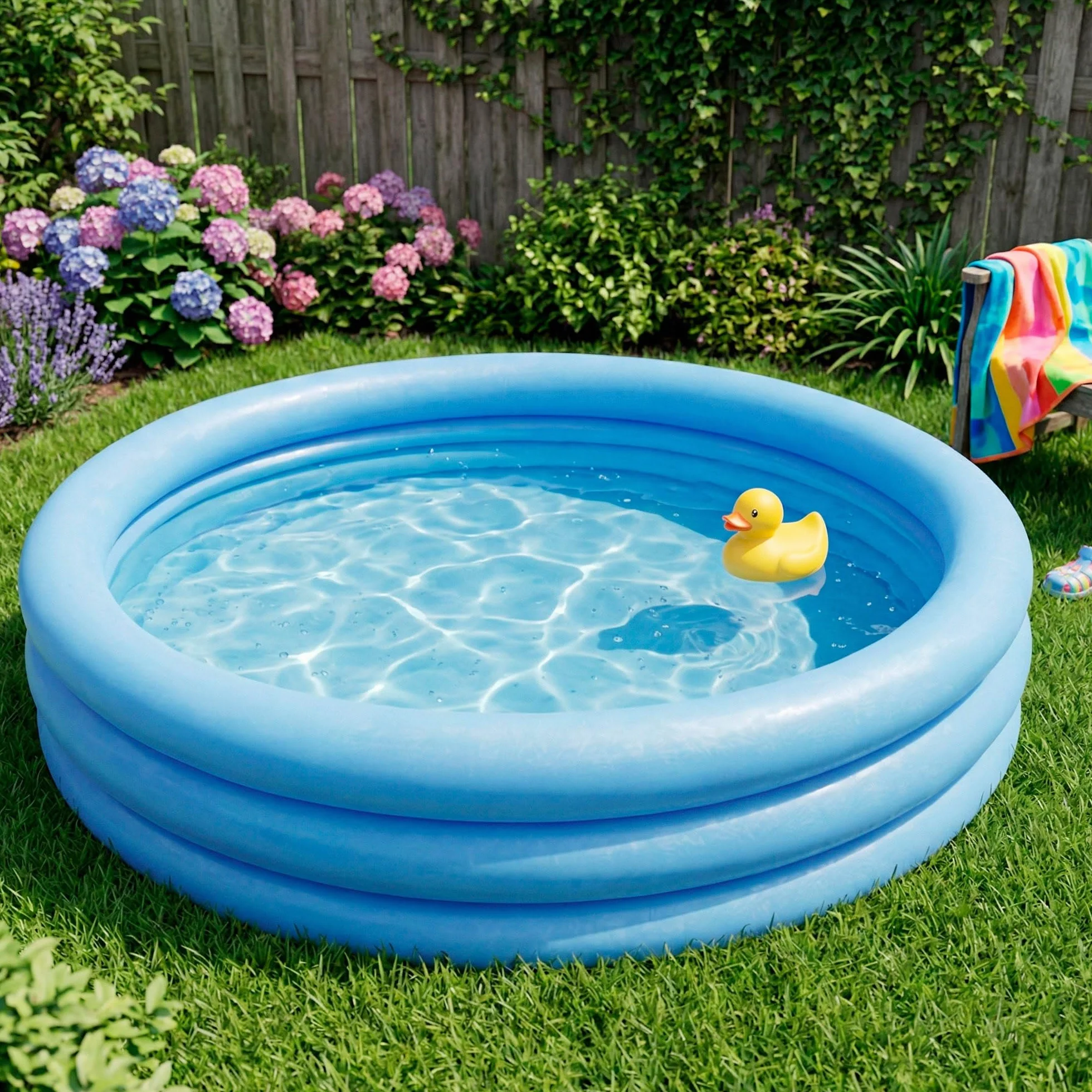 Intex Crystal Blue Three Ring Inflatable Paddling Pool 1.14m x 25cm