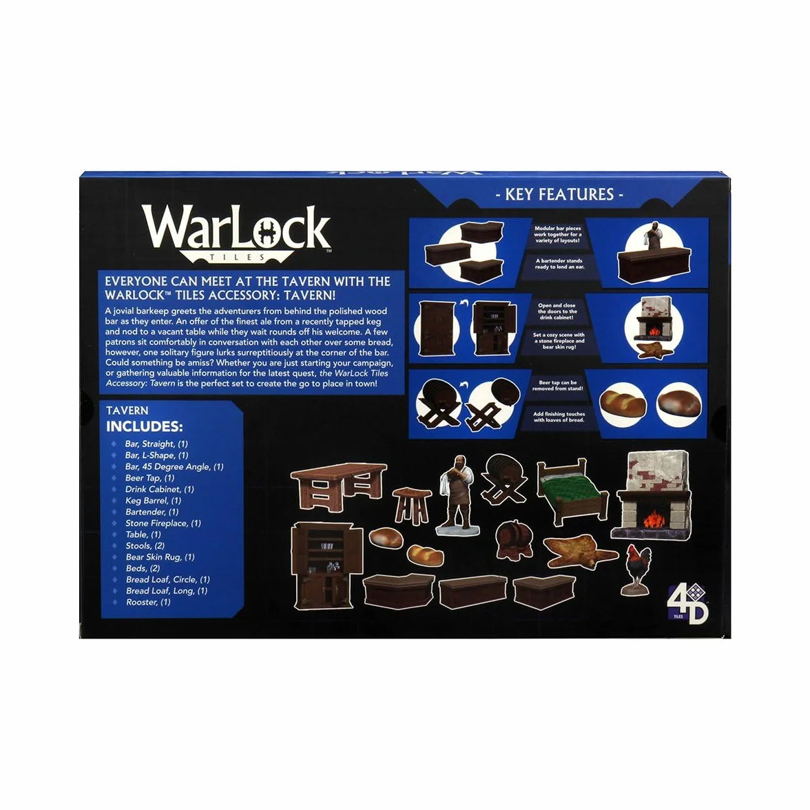 Wiz Kids LLC , Warlock Tiles: Accessory-Tavern , Accessory , Ages 14+