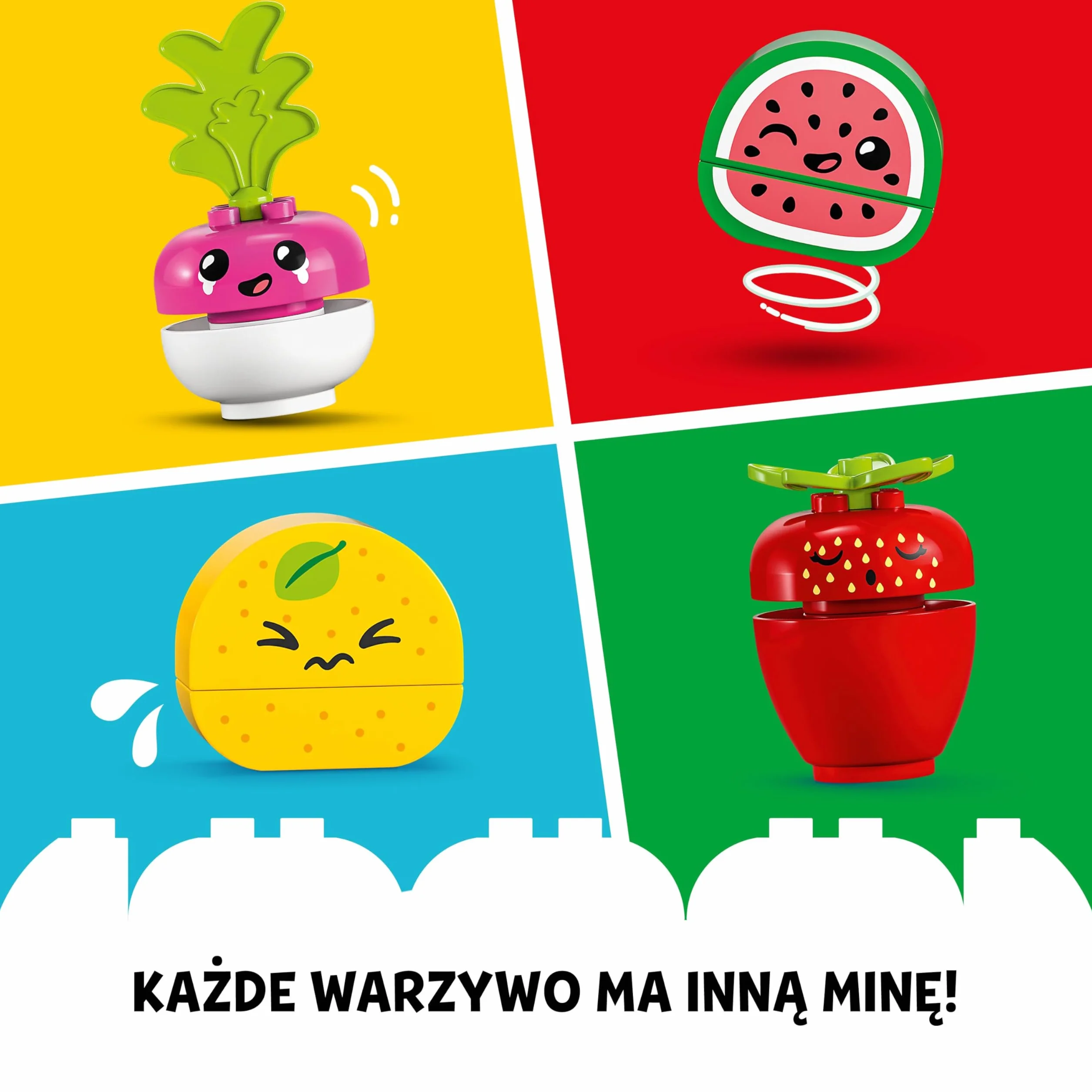 LEGO DUPLO My First Ryneczek bio, Zabawkowe Owoce i Warzywa, Zabawka Edukacyjna dla Dziecka do Nauki Cyferek, Układanie w Stosy dla Dzieci w wieku od 18 miesięcy do 3 lat, Pomysł na Prezent, 10983