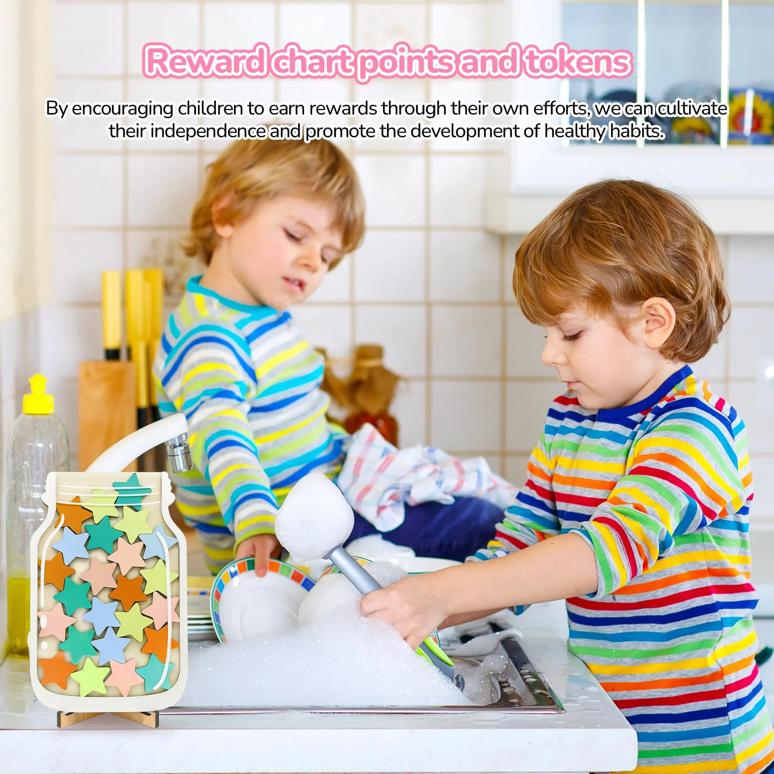 Magnetyczna tablica nagród dla dzieci z gwiazdkami, planer zadań i system nagradzania do domu i szkoły