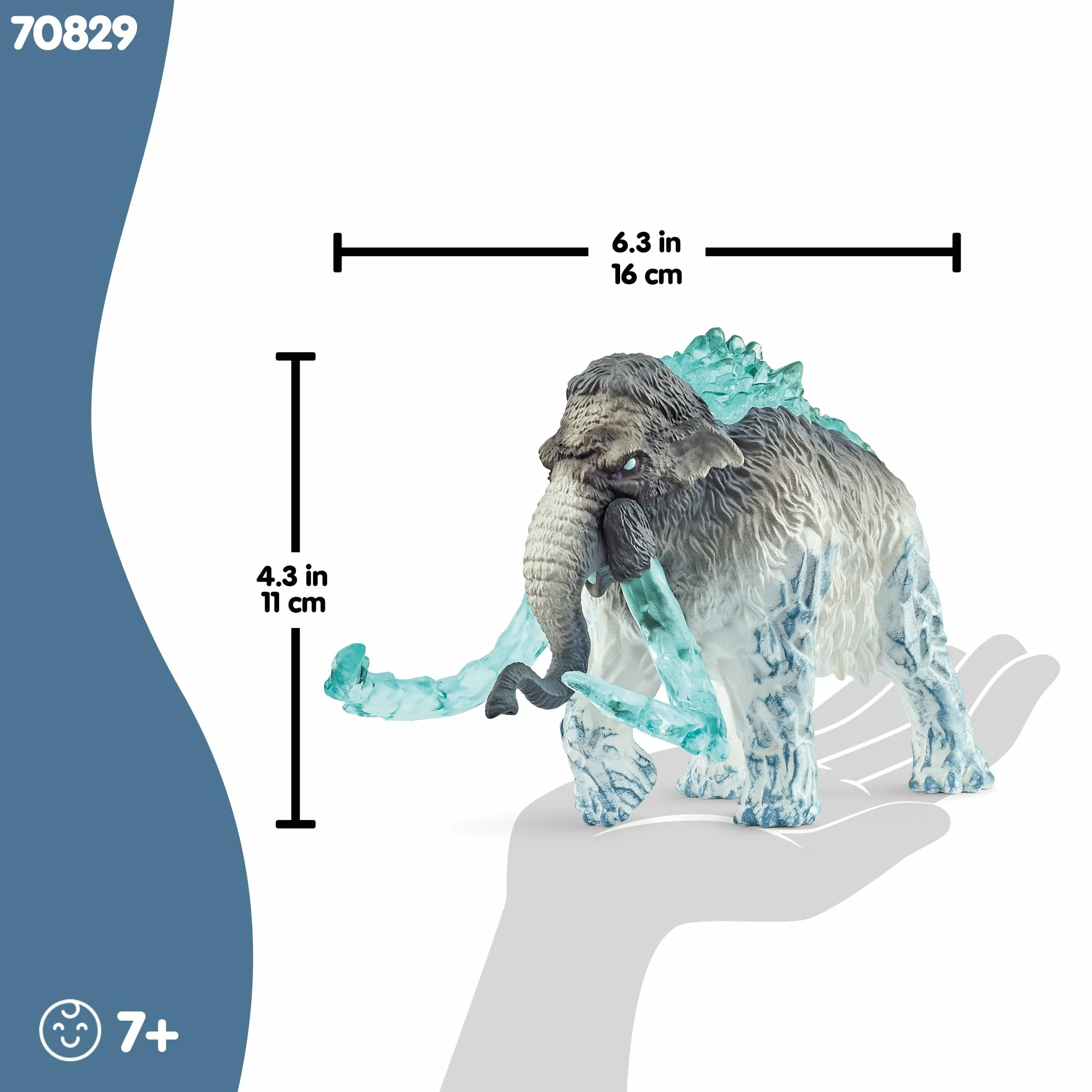schleich ELDRADOR CREATURES | Mamut lodowy 70829 | Potwór ELDRADOR z ruchomymi kłami |Świetny prezent dla dziewczynek i chłopców | Zabawka od 7 lat | 9 x 16 x 11 cm