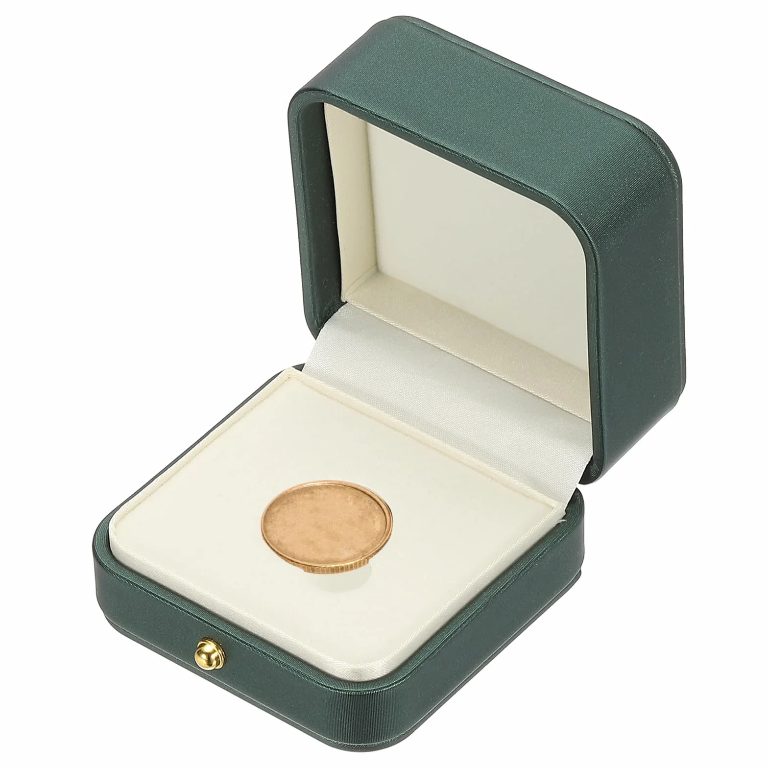 PATIKIL Pudełko ekspozycyjne na monety, pudełko na monety, etui na monety z uchwytem na monety, pasuje do monet 25 mm, dla kolekcjonerów srebrnych dolarów, zielone