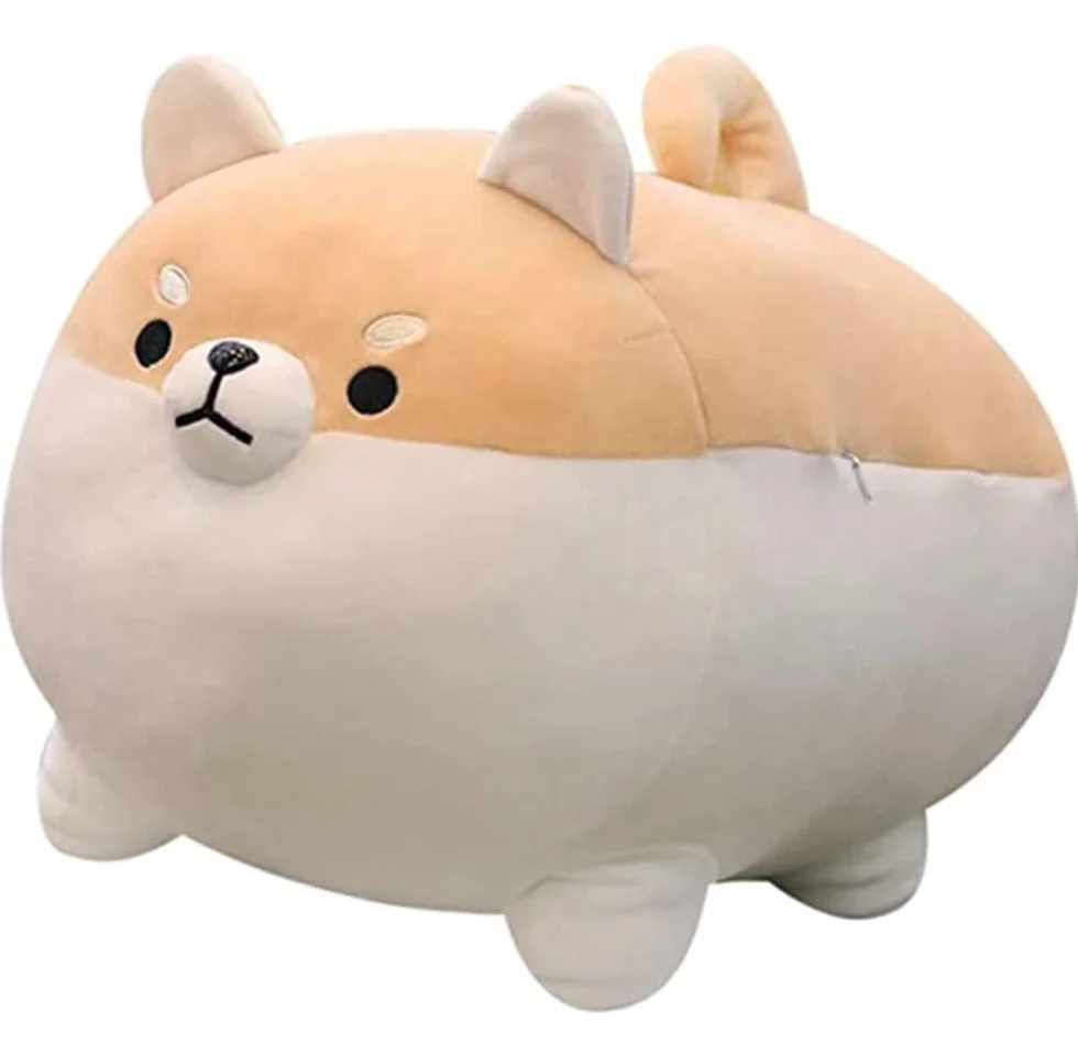 Pluszowa zabawka Shiba Inu 40 cm, pluszowa poduszka Corgi, prezent walentynkowy dla chłopców i dziewcząt, brązowy