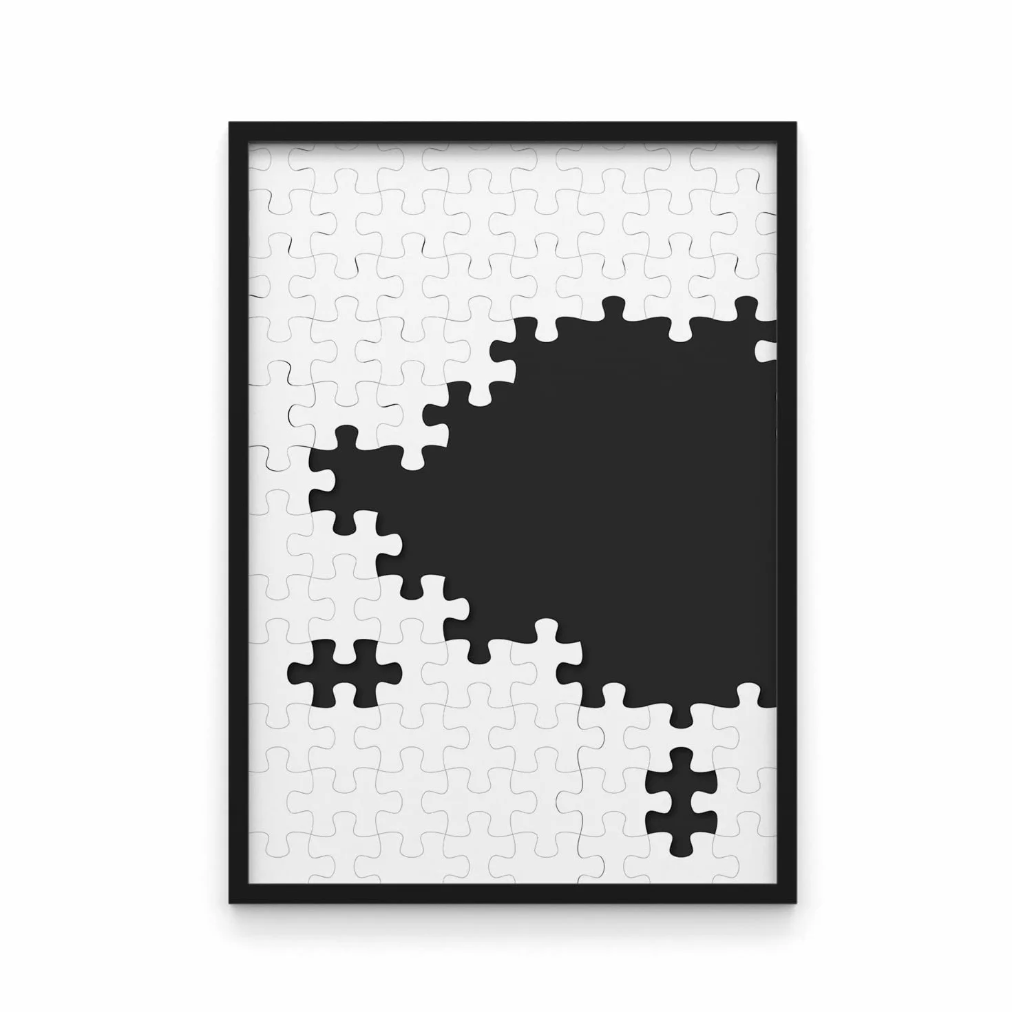 Puzzle ramka 50 x 70 cm pasuje do Ravensburger 1000 (czarna) rama aluminiowa