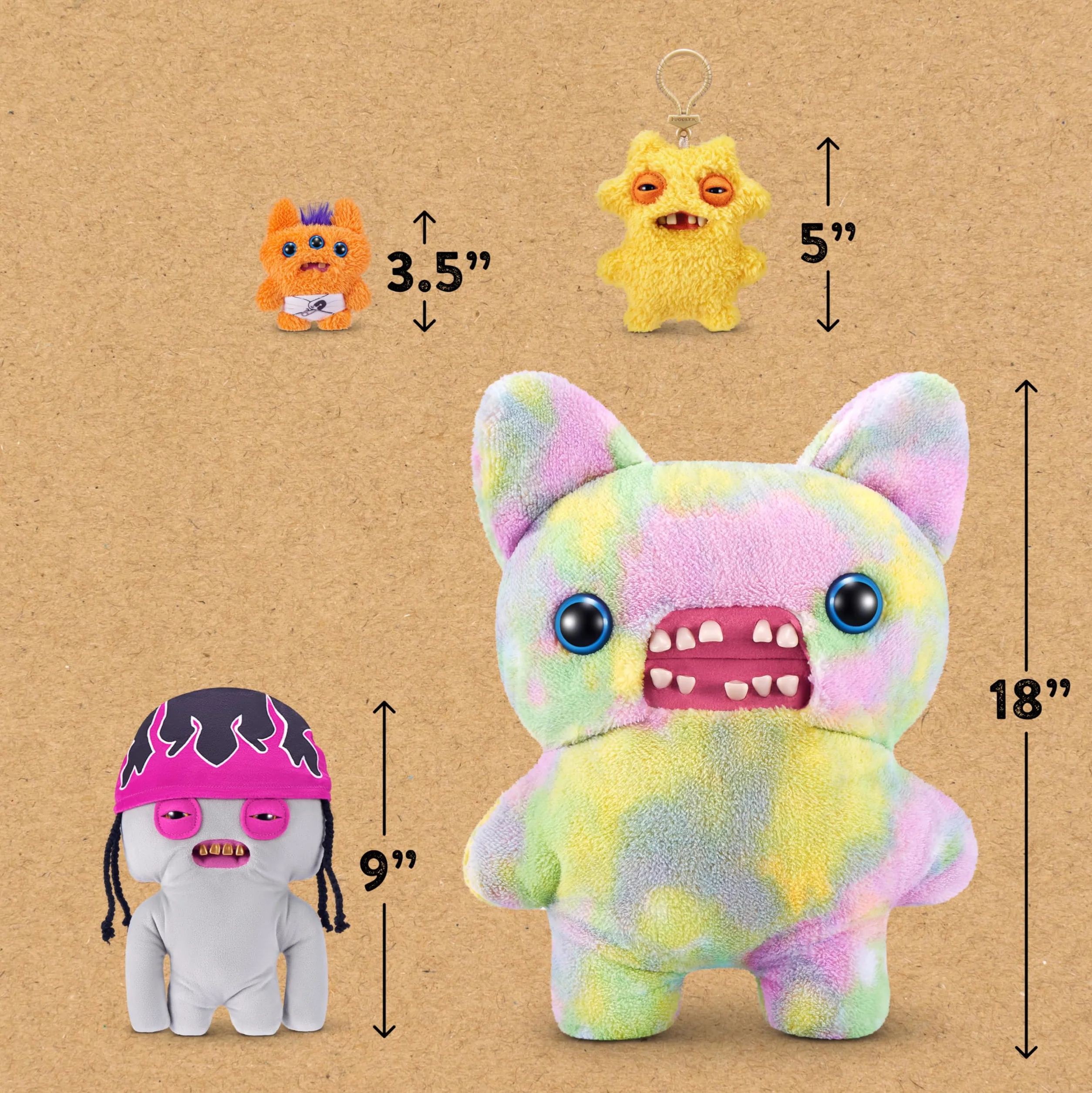 Fuggler 23 cm seria rdzeniowa 1-FUGG LIFE PLUSH 23 cm (Squidge Grey)