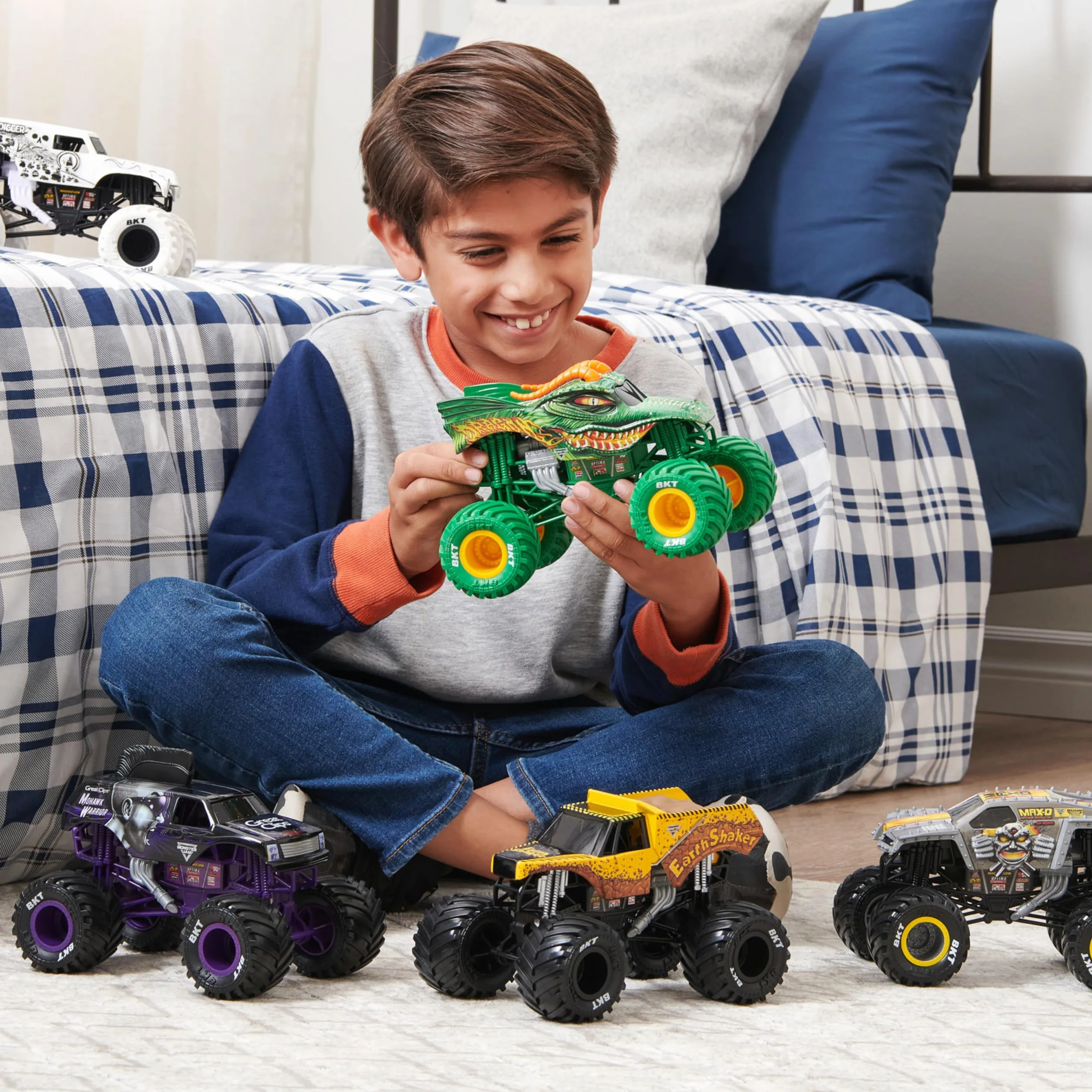 Monster Jam Zabawka samochód ciężarowy 1 do 24 mm dalmatyńczyk M27
