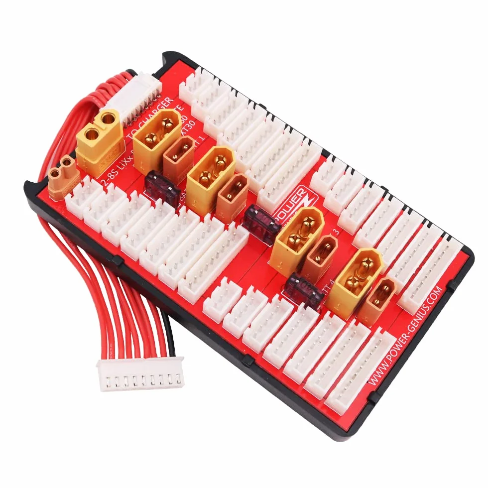2 W 1 XT60 XT30 Równoległa ładowarka do deski ładującej kompatybilna z bateriami LiPo 2-8S do modeli RC, część do narzędzi DIY
