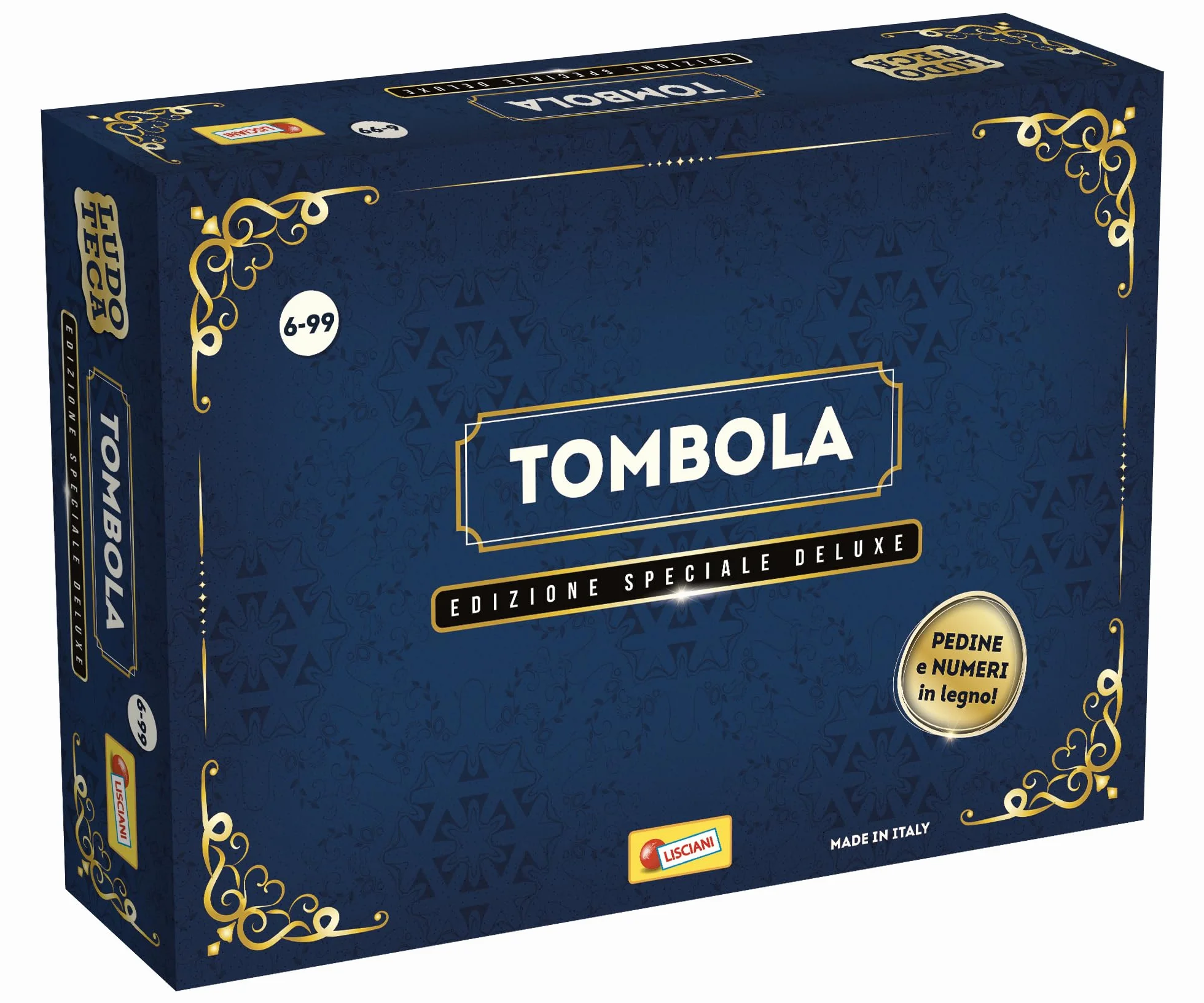 Liscianigiochi Tombola - tradycyjna włoska gra – ręcznie wykonana we Włoszech – dla dorosłych, nastolatków i młodzieży – od 84 miesięcy – do 120 miesięcy