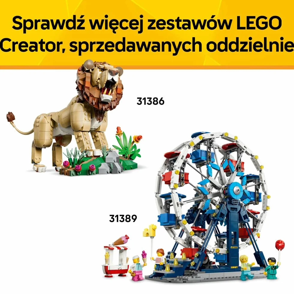 LEGO Creator 3 w 1 Legendarny statek piracki, zabawka konstrukcyjna dla chłopca lub dziewczynki, możliwość przebudowania na zamek lub bliźniacze statki, prezent dla dzieci w wieku od 9 lat 31387