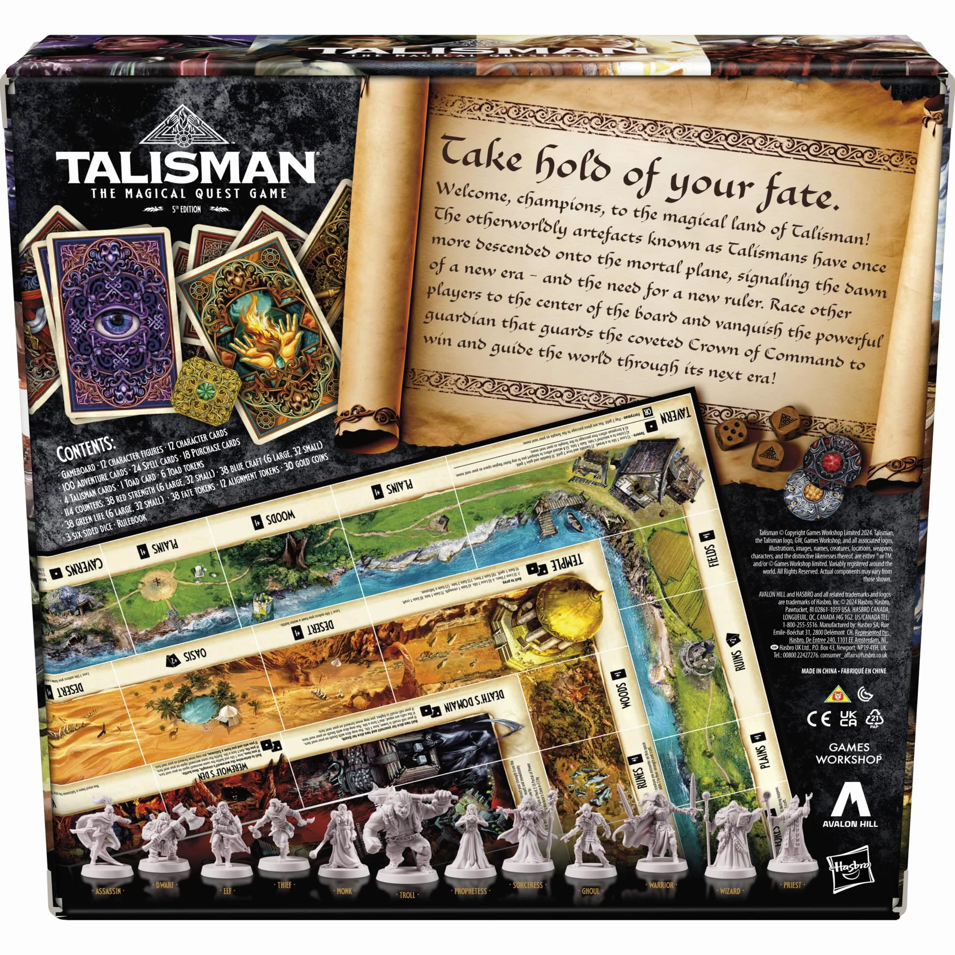 Avalon Hill Talisman: The Magical Quest Board Game, 5. edycja | Fantasy Tabletop Adventure Games | Od 12 lat i więcej | 2 do 6 graczy | Gry strategiczne RPG