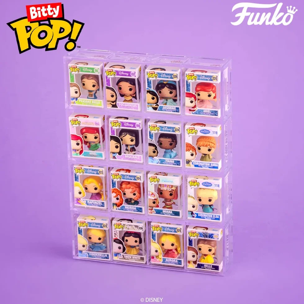Funko Bitty Pop! Disney Princess - Roszpunka, Merida, Moana i tajemnicza mini-Figurynka z niespodzianką - 2,2 cm do kolekcjonowania - półka do układania w stos w zestawie - pomysł na prezent,