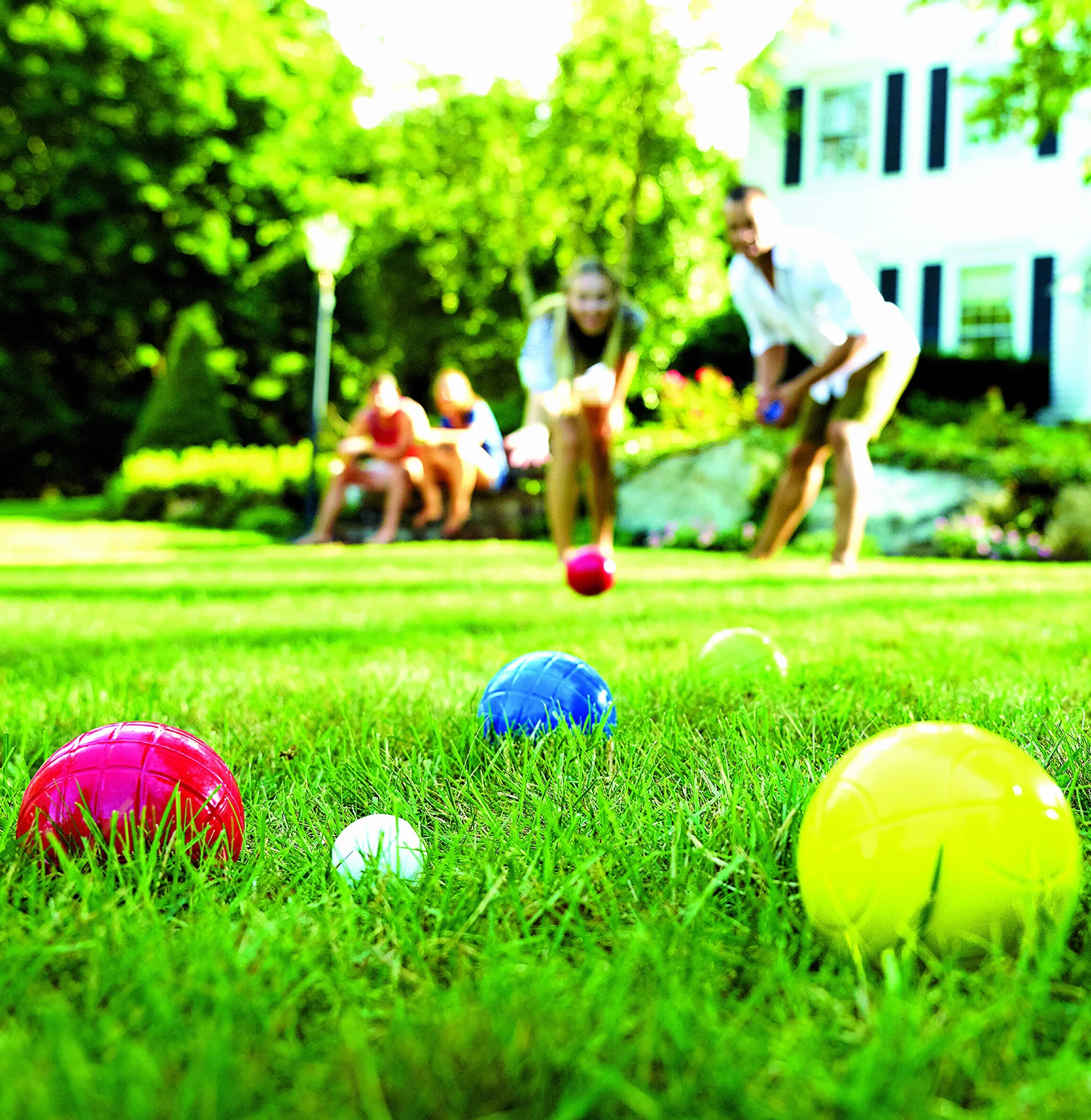 Franklin Sports Zestaw piłek Bocce – 8 piłek Bocce na każdą pogodę i 1 pallino – plaża, trawnik na podwórko lub zabawa na świeżym powietrzu – profesjonalne, amerykańskie i opcje zestawu startowego