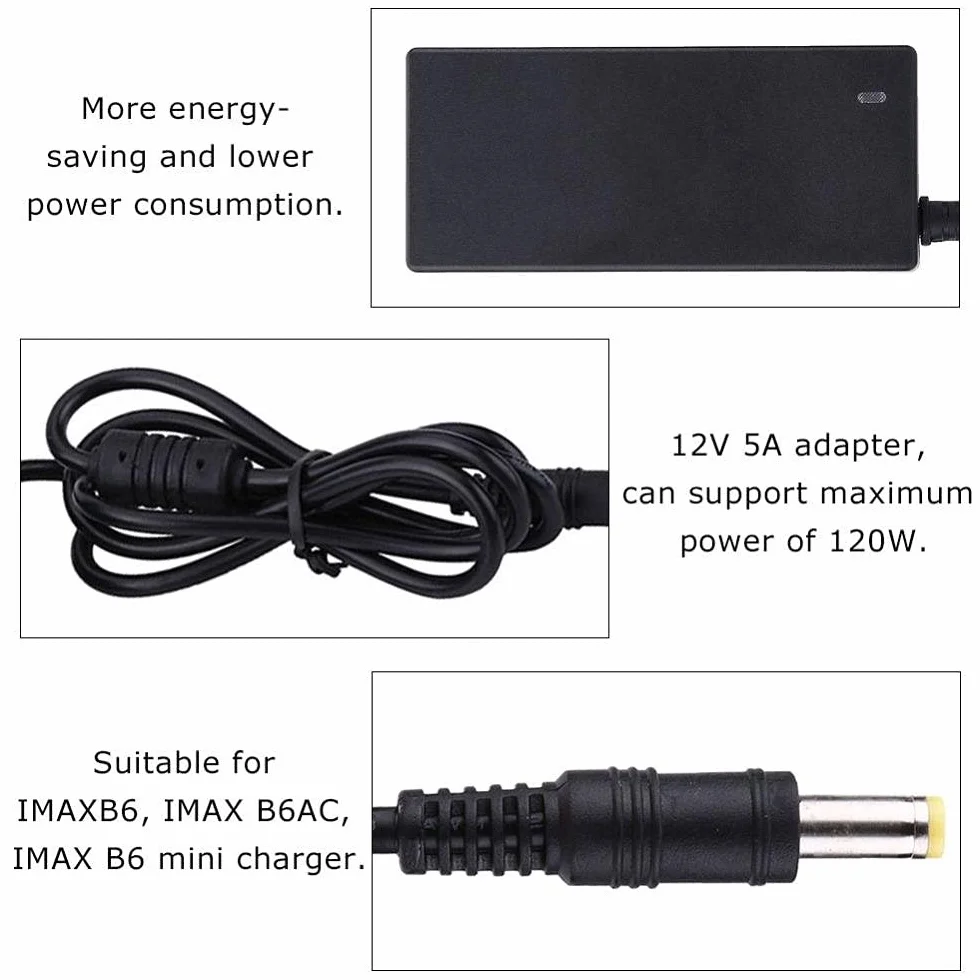 Zasilacz do ładowarki RC, zasilacz 3Types Akcesoria RC do ładowarki mini IMAXB6 / IMAX B6AC / IMAX B6. (Wtyczka EU)