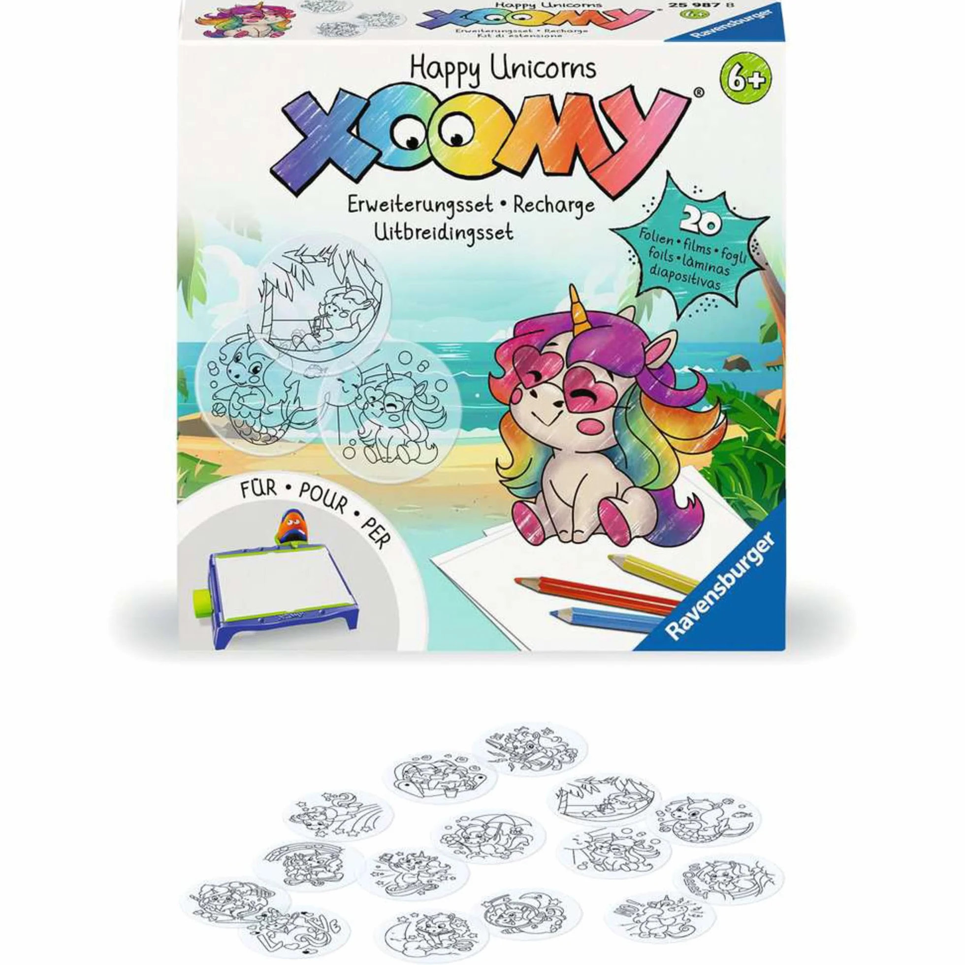 Xoomy Refill Erweiterungsset - Fröhliche Einhörner