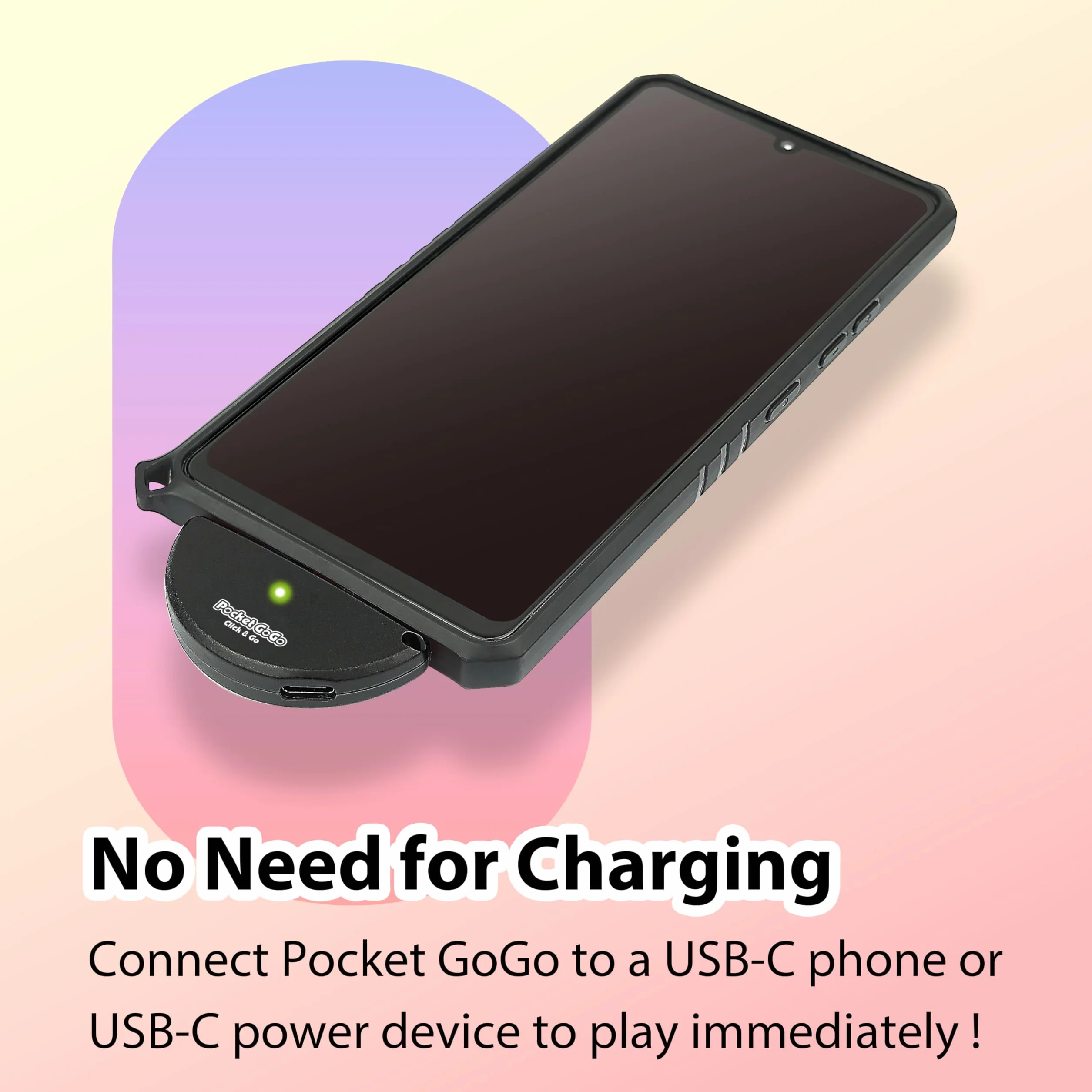 Pocket GoGo – Ultimate Auto-Catcher | czarny/czerwony | USB-C Plug and Play, bez ładowania, łapie kieszonkowego potwora i spinów (czarny)