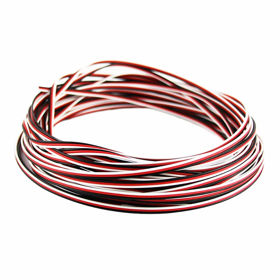 50 Feet 22awg Servo Cable 3p Line For Futaba JR RC Servo Hobby Model Aircraft Model Wiring 60 corex0.08mm