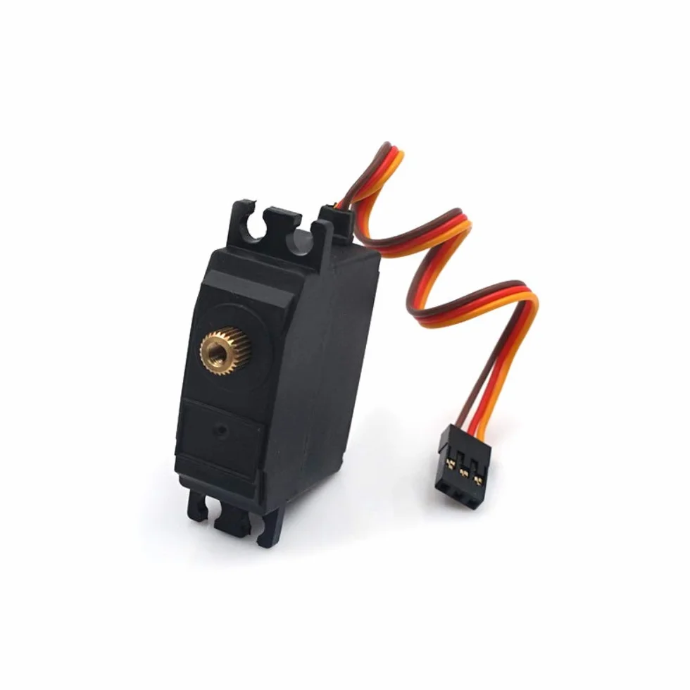 DollaTek Trzyprzewodowe metalowe serwo samochodowe RC, metalowe serwo z akcesoriami instalacyjnymi kompatybilne z Wltoys 12428 12423 RC Cars