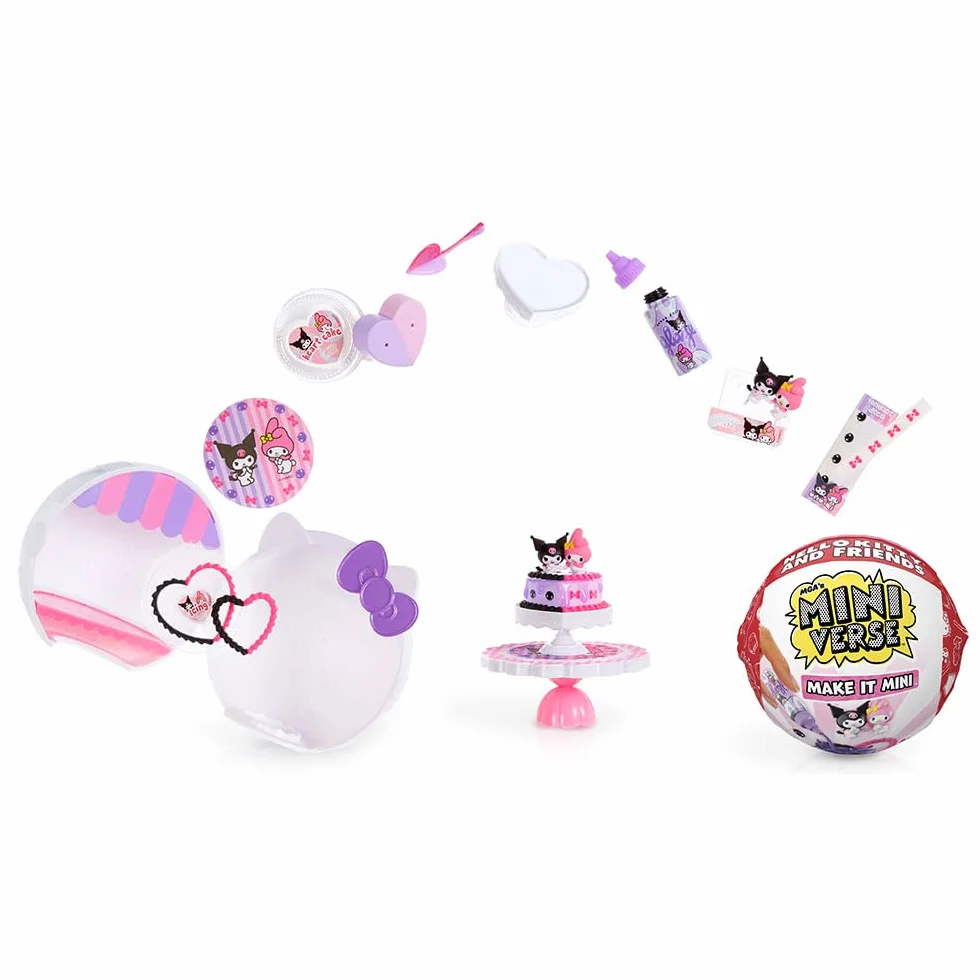 MGA’s Miniverse Make It Mini Hello Kitty and Friends Series 2 – 1 Zestaw DIY z Motywem Sanrio w Opakowaniu-Niespodziance, Do Zebrania 12 Zestawów, Dla Dzieci od 8 lat i Kolekcjonerów, NIEJADALNE