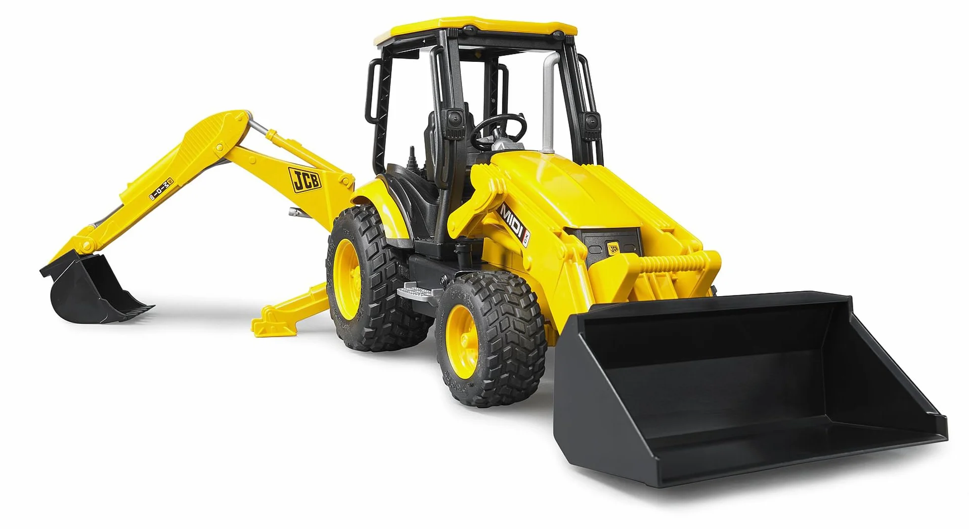 bruder 02427 - koparko-Badowarka JCB MIDI CX, plac budowy, pojazd budowlany, koparka, zabawka