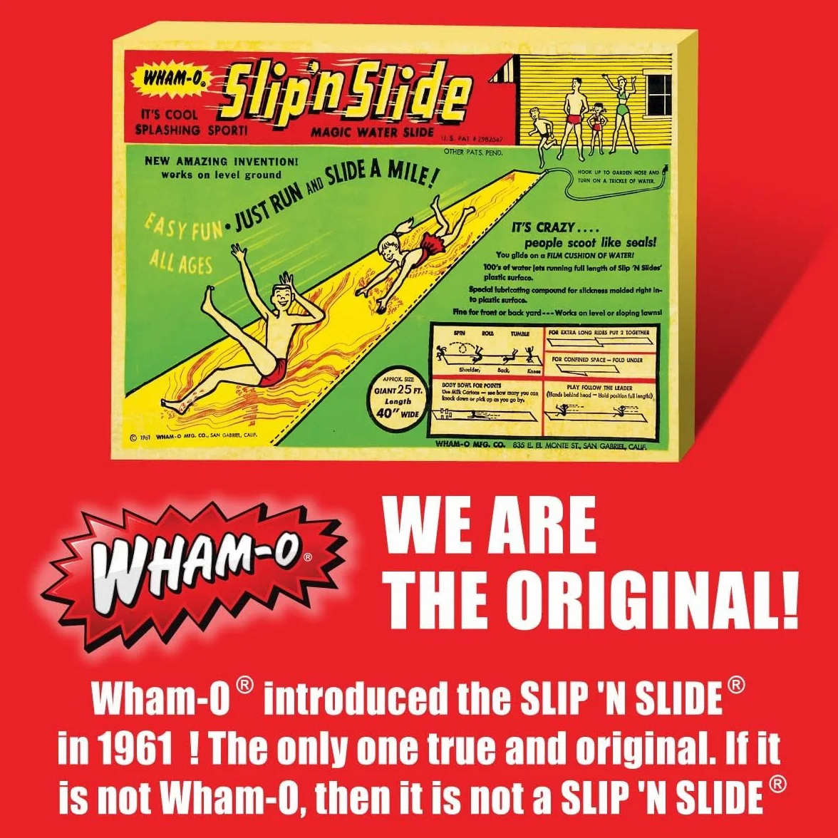 Wham-O Slide Wave Rider Slip N Slide Wave Rider 548,64 cm z boogie, letnia zabawka outdoorowa dla dzieci w wieku 5-12 lat, idealna na imprezy trawnikowe