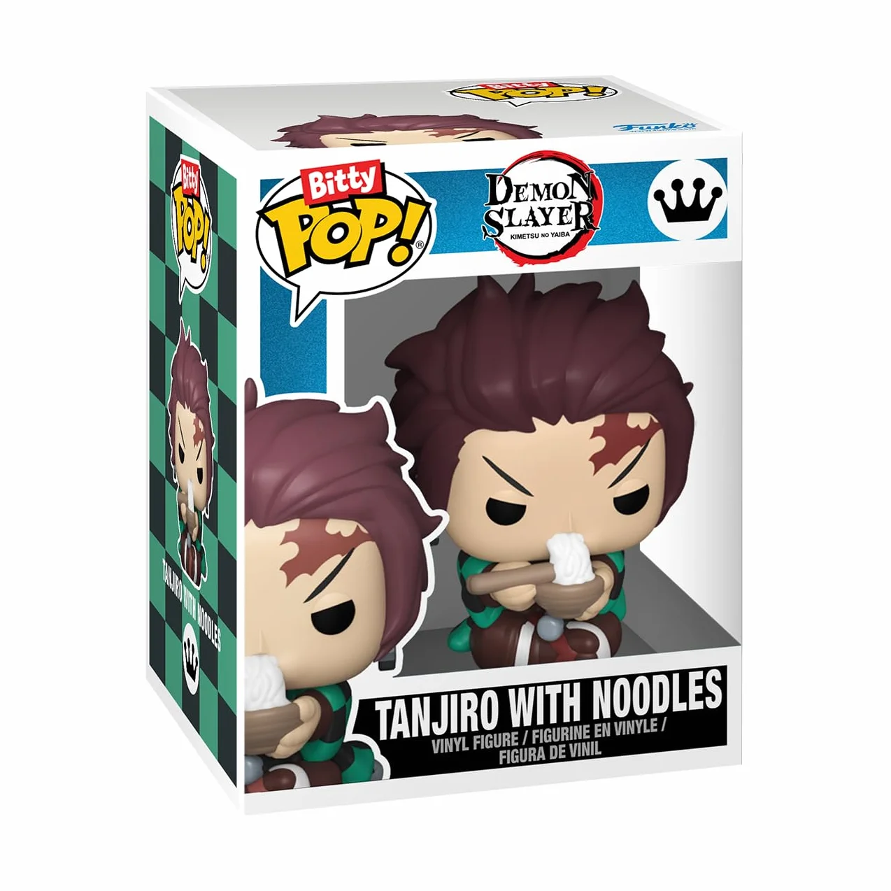 Funko Bitty POP! Demon Slayer- Tanjiro - 4 sztuki - 0,9 cala (2,2 cm) do kolekcjonowania - półka na wyświetlacz z możliwością układania w stos - pomysł na prezent - na torebki imprezowe - nakładka na