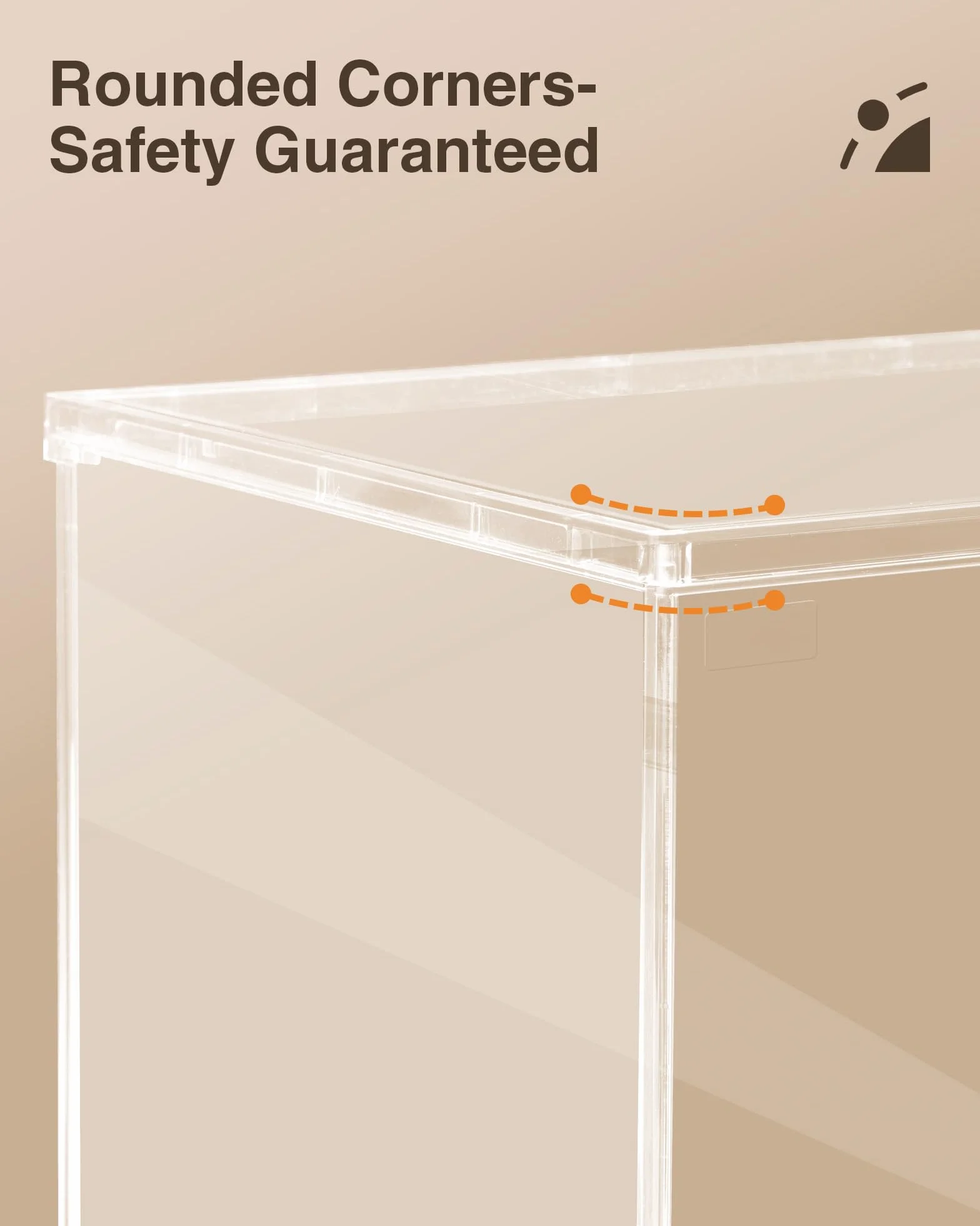 ROBOTIME Osłona przeciwpyłowa do miniaturowego zestawu domowego 27 x 22 x 22,5 cm, akrylowa gablota z możliwością układania w stos, z drzwiami, ochrona przed kurzem