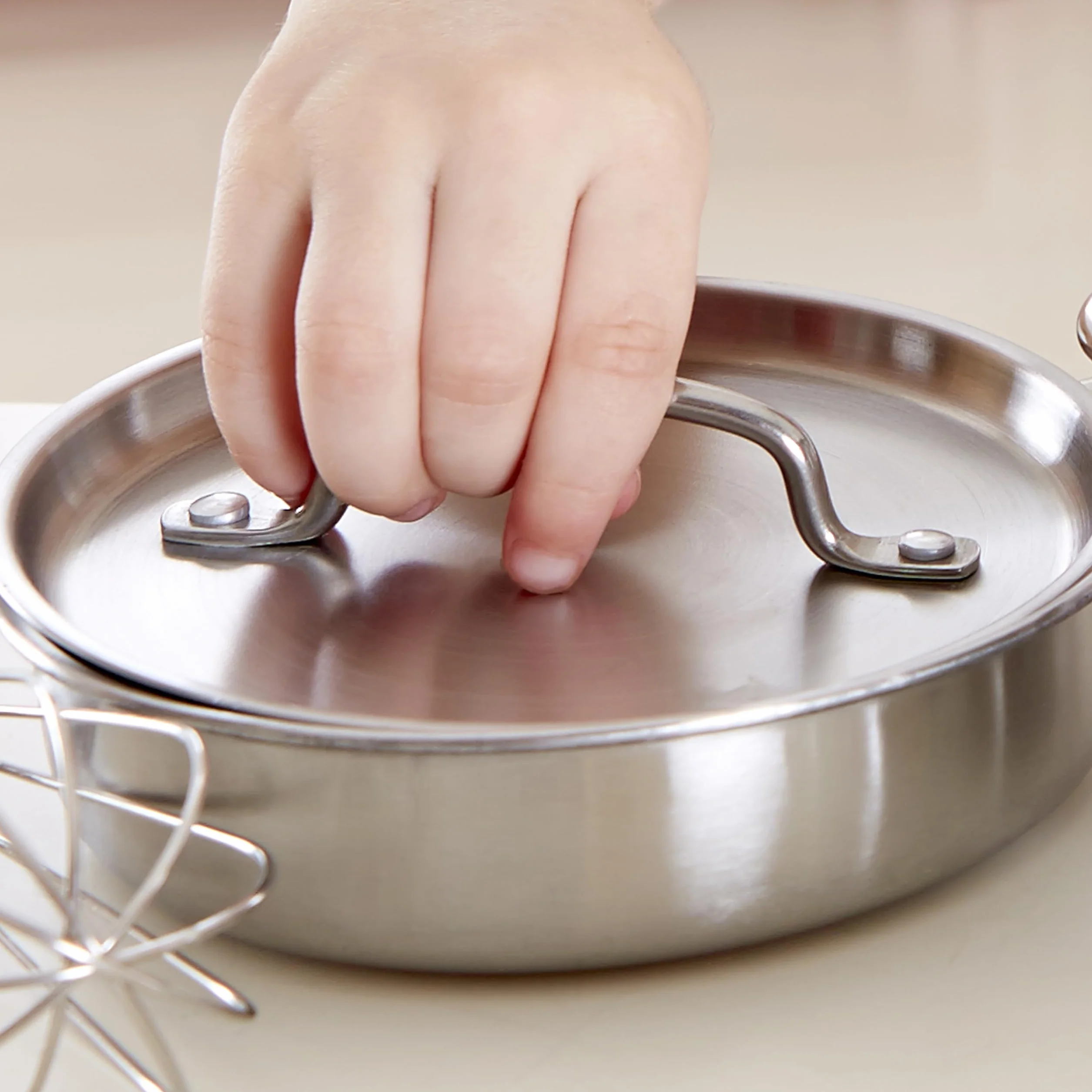 Hape Chef's Cooking Set Wooden Child Safe Kitchen Pots Pans Utensils
