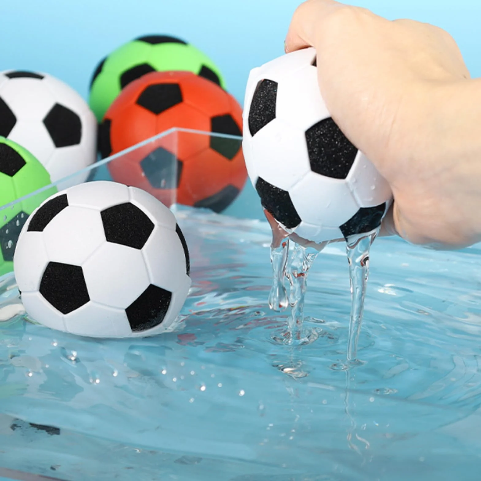 Soft Mini Soccer Balls, Sponge Toy Ball Set, 3 Pack Bouncy with Lightweight Feel, Foam Soccer, Kids Sports Play Toy with Versatile Use, Mini Balls for Indoor Outdoor Home School Games
