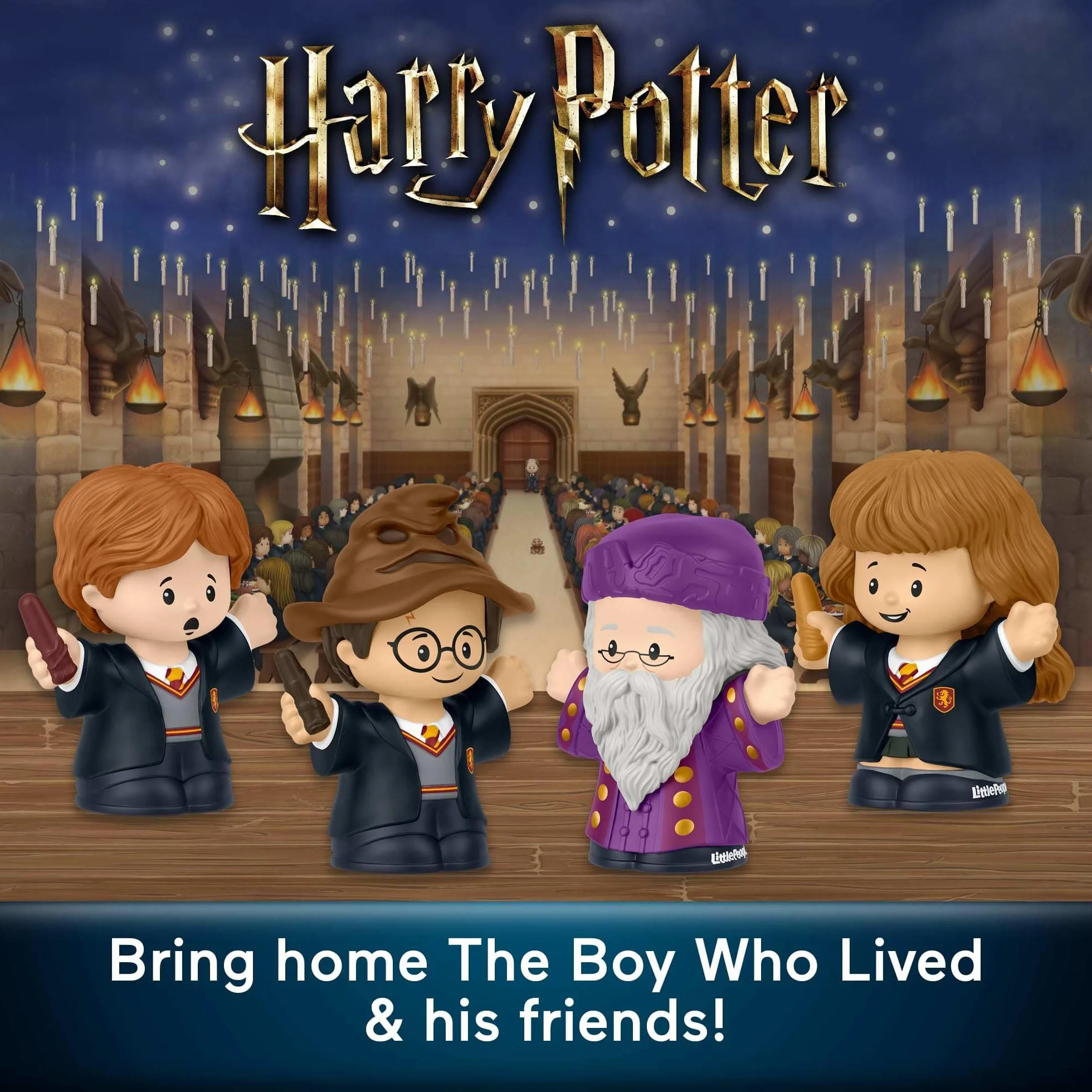 LittlePeople Collector Harry Potter i Kamie filozoficzny Zestaw kolekcjonerski z 4 figurkami dla doros ych i fanów, edycja specjalna, HVG45