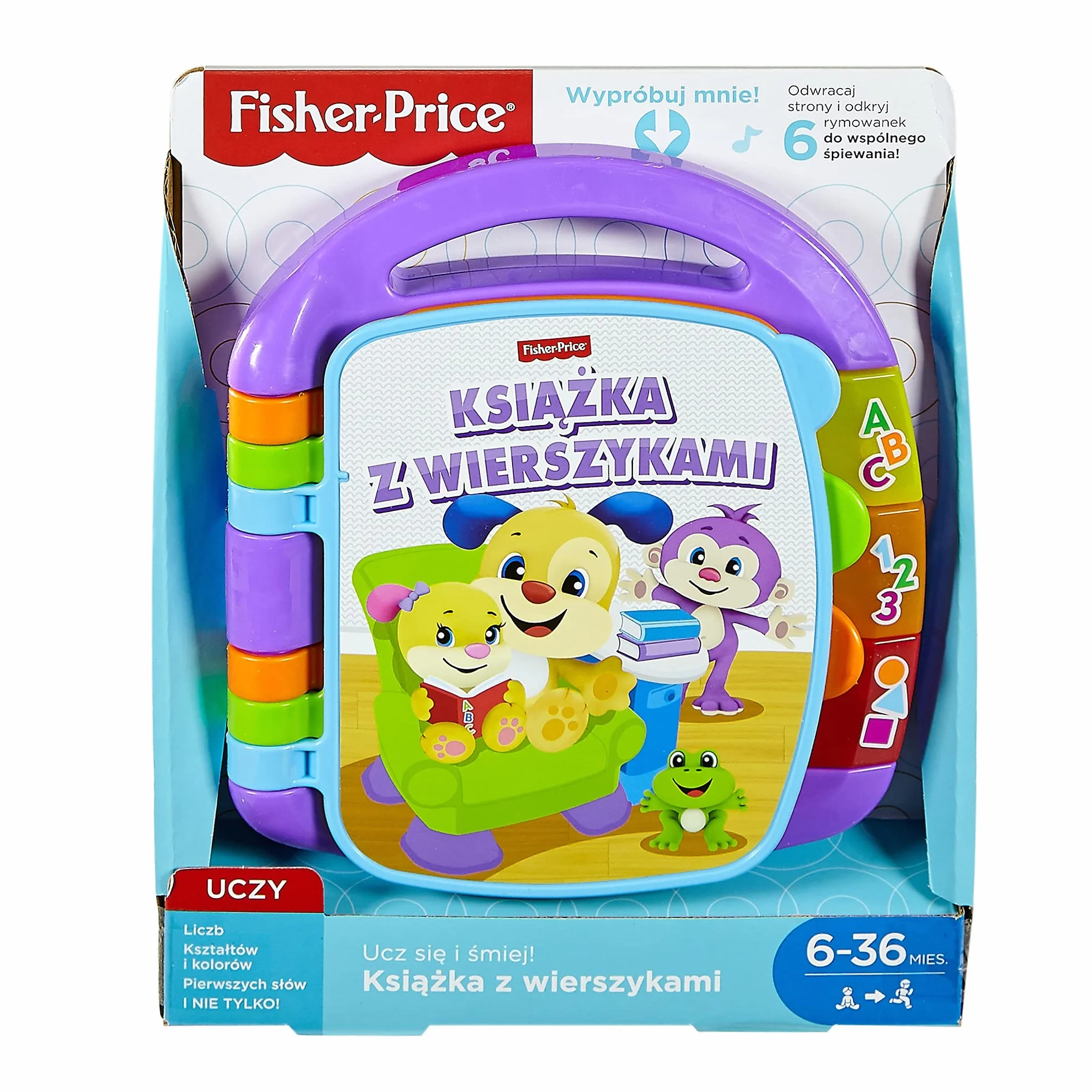 Fisher-Price FRC70 - "Ucz się i śmiej" Książka z wierszykami