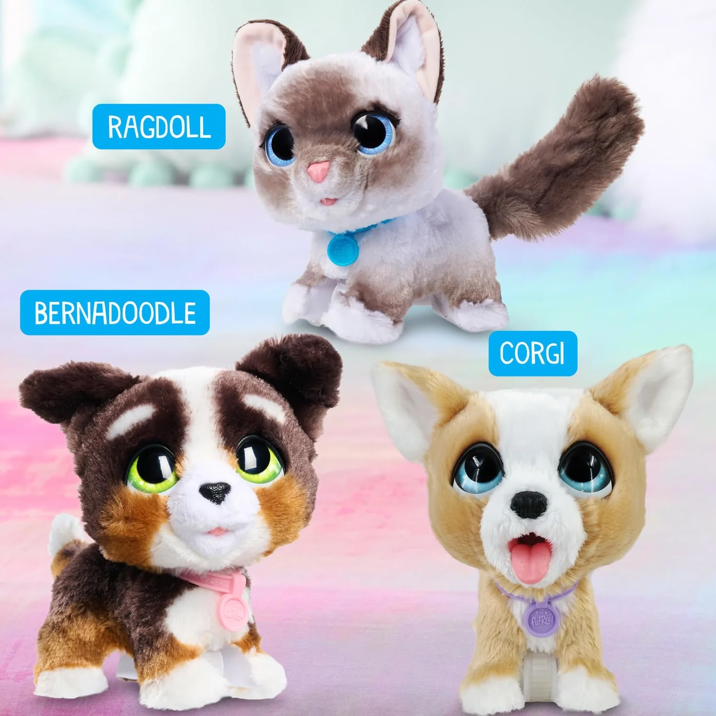 Just Play furReal Newborns Szczeniak Interaktywny Pet, mały szczeniak z dźwiękami i ruchem, zabawka dla dzieci od 4 lat