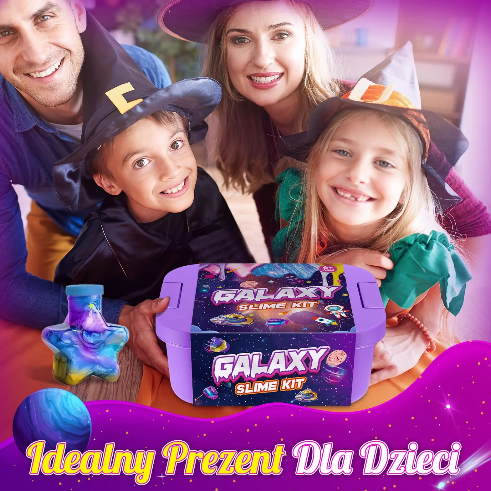 iKidiki Zrób Swój Własny Zestaw Szlamu, Prezent dla Dziewczynek 6 7 8 9 10 11 12 Lat Galaxy Slime Set Chłopiec Pomysły na Prezent Szlam Zabawki dla Dzieci Chłopcy Prezent Urodzinowy dla Dziewczynek