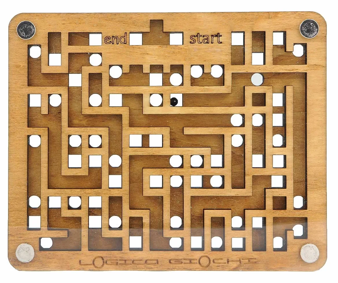 Logica Puzzles art. Labirynt Knossos - Drewniana Lamigłówka Labiryntu - Trudności 5/6 Niesamowite - Seria Euklidów