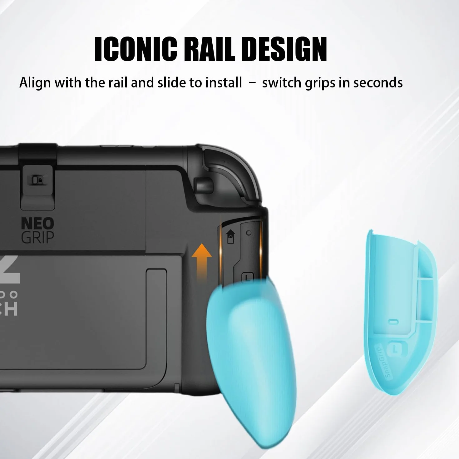 Savage Raven by Skull & Co. NeoGrip do Nintendo Switch 2: Ergonomiczna twarda obudowa z wymiennymi uchwytami [pasuje do wszystkich rozmiarów dłoni] [bez etui do noszenia] - jasnofioletowe + jasnozielone