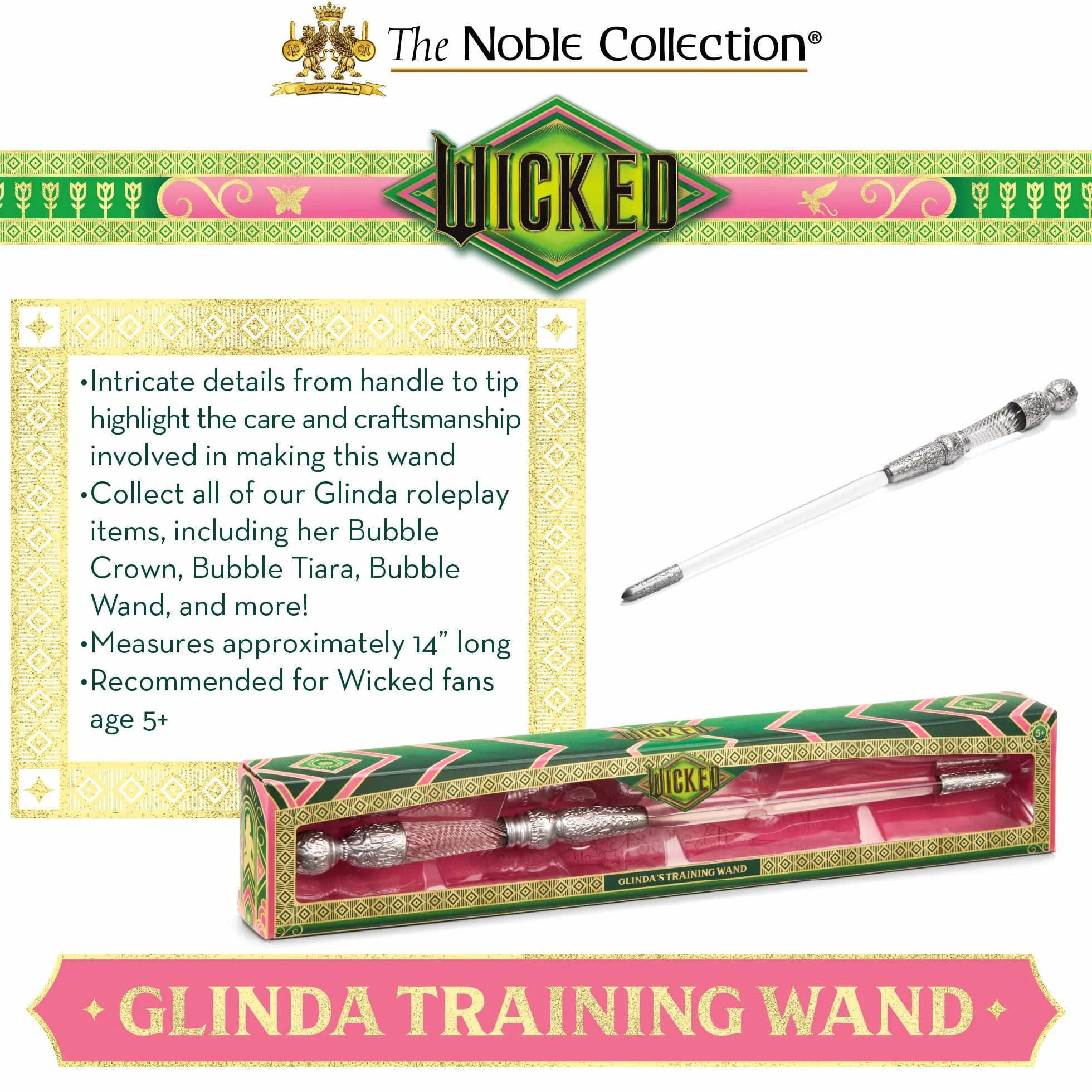 Wicked. Glinda Training Wand. The Noble Collection