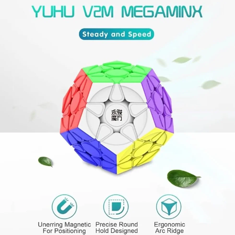YJ YuHu V2 M Megaminx Speed Cube dwunastościan kostka bez naklejek 3D łamigłówka