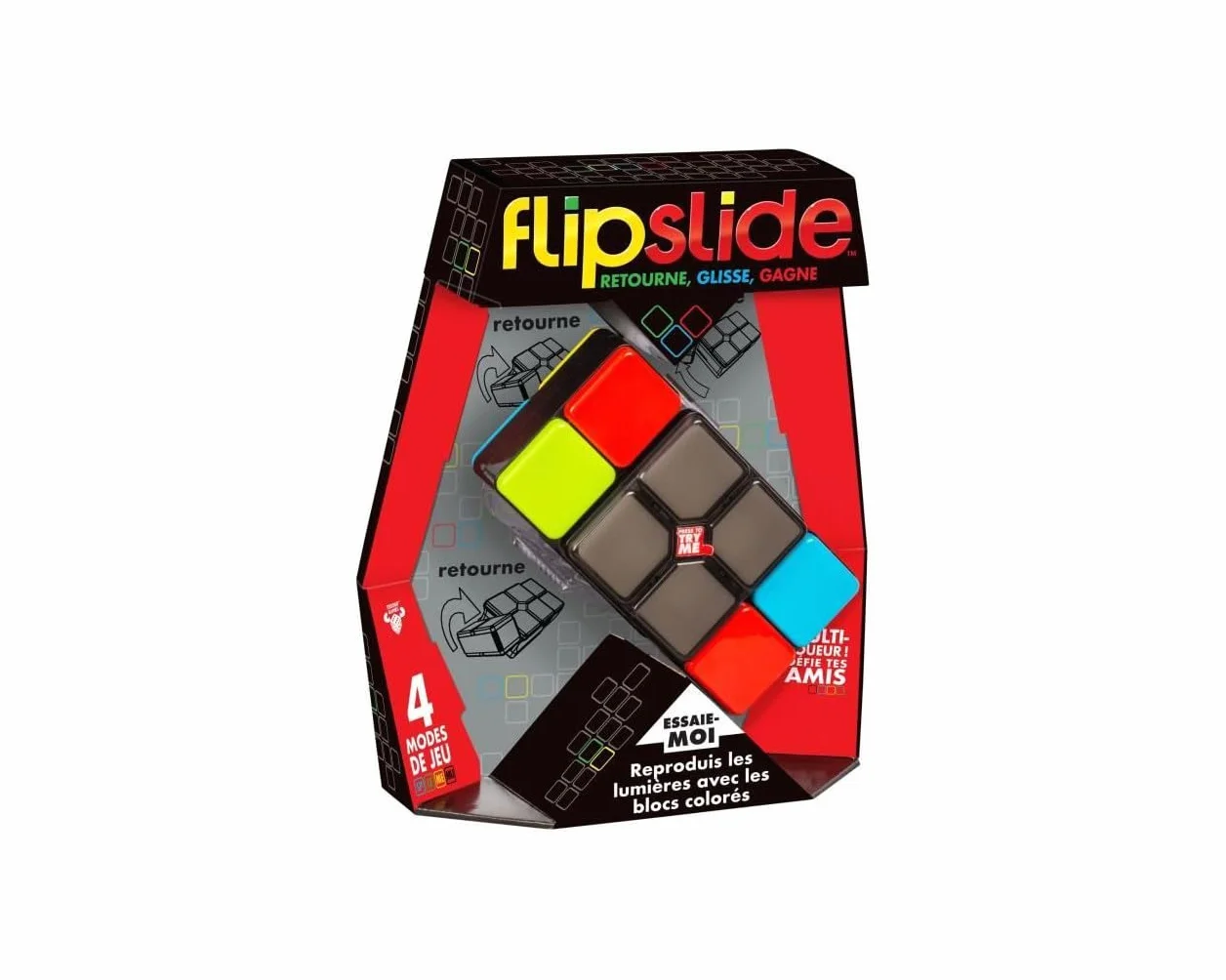 Moose Gry-FLIPSLIDE-WRÓCI, Ślizgaj się, WIN Odtwarzaj światła z kolorowymi klockami. 4 tryby gry. Multiplayer Rzuć wyzwanie znajomym, 25251