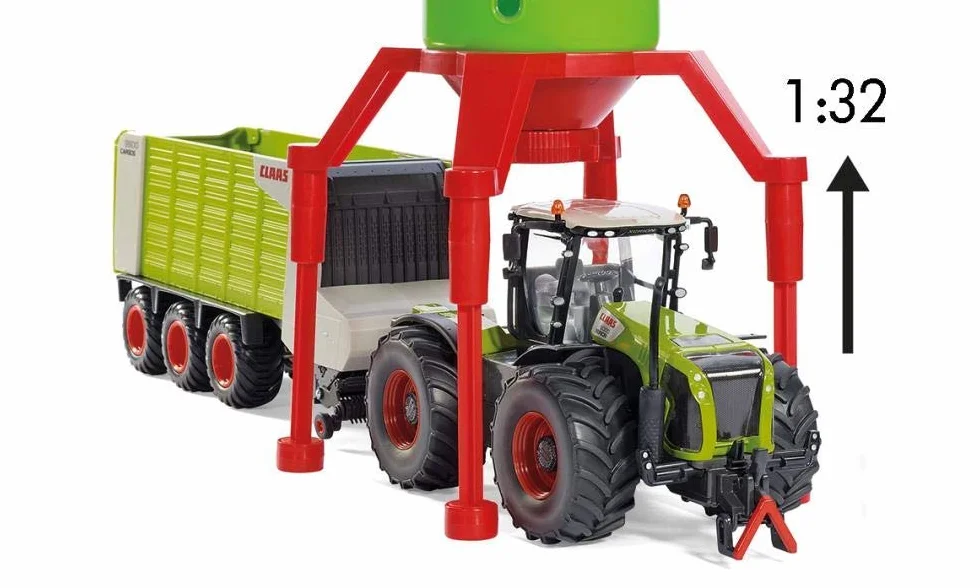 Siku 5602, Silos SILOPOWER, Tworzywo sztuczne, Zielony,Czerwony, Możliwość regulacji wysokości, Dla modeli pojazdów w skali 1:32 do 1:87