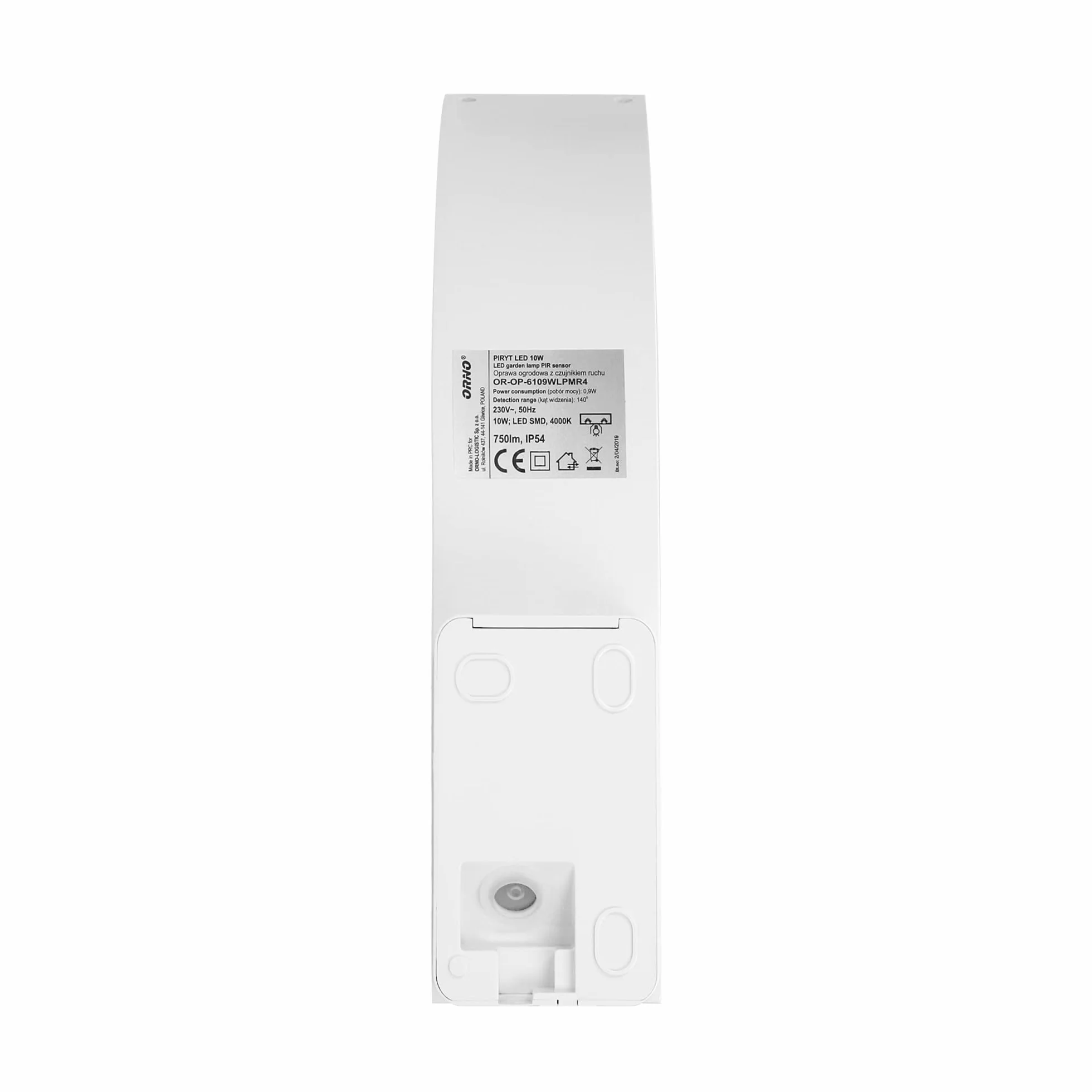 ADVITI PIRYT LED 10W Oprawa Ogrodowa z Czujnikiem Ruchu 140° 800lm IP54 4000K (Biały)