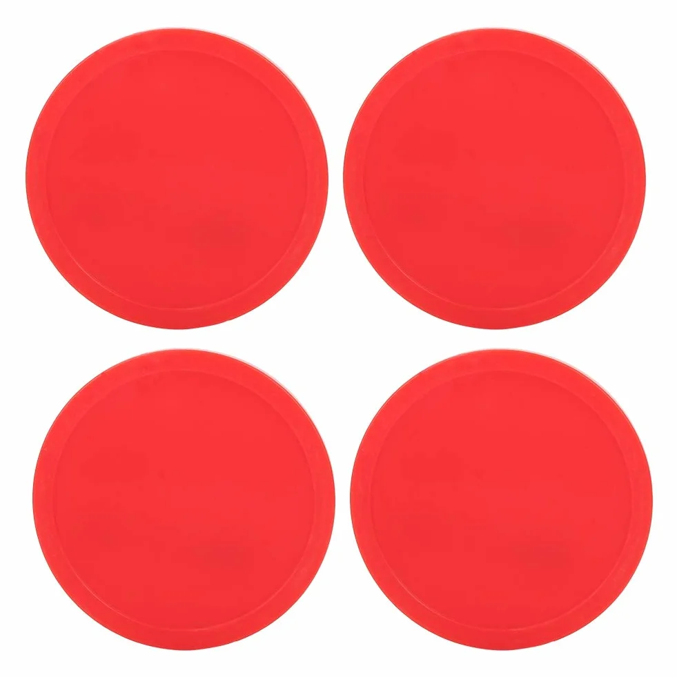 Krążki do cymbergaja, 4-pak Home Air Hockey Red krążki zamienne do stołów do gry Akcesoria do sprzętu(82mm)