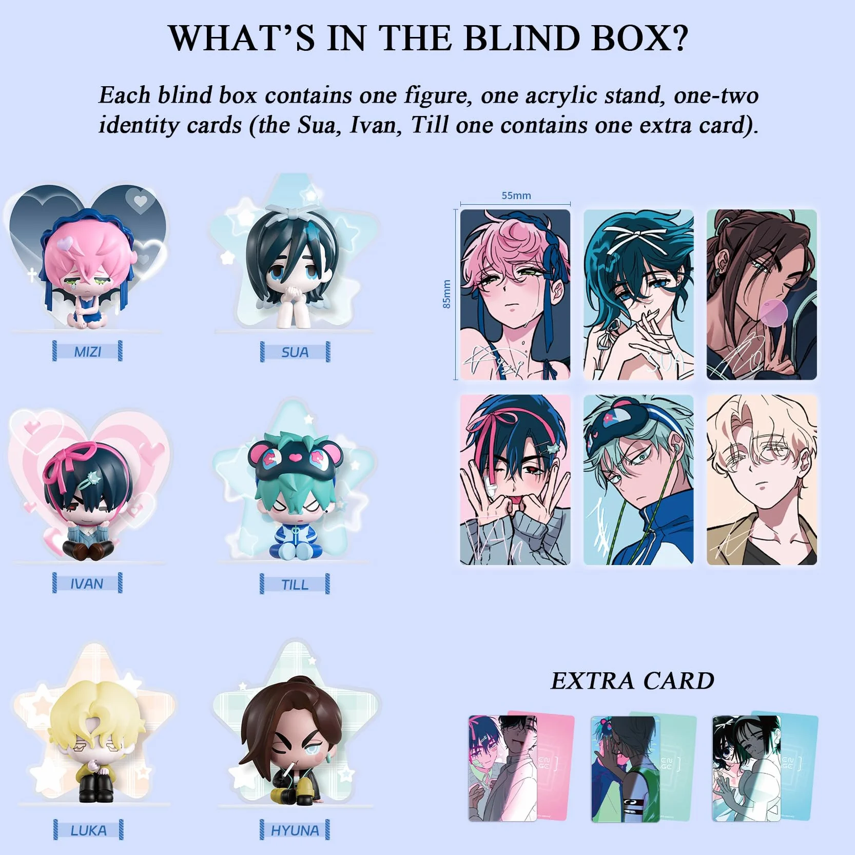 YJacuing Alien Stage Free Stage Series Blind Box Figurki, Anime ALNST oficjalnie licencjonowane tajemnicze statuetki (pojedyncze pudełko, zawiera losową figurkę)