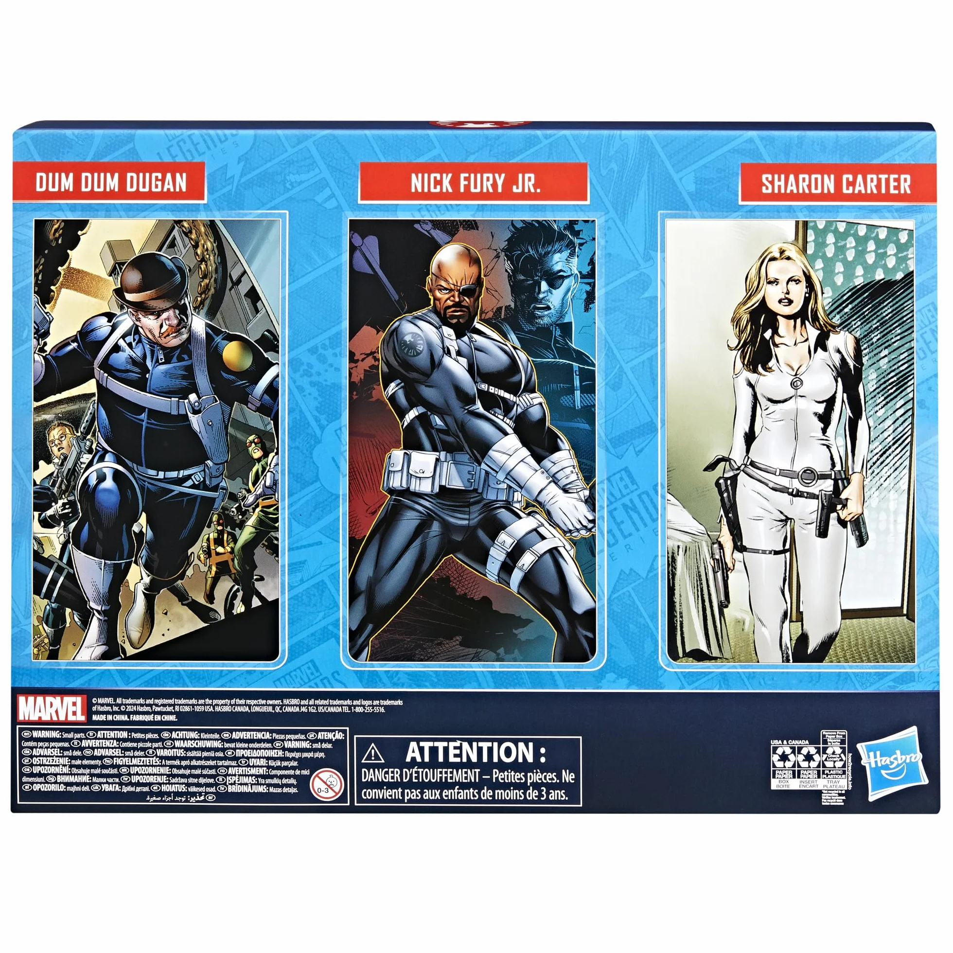 Marvel Legends Series S.H.I.E.L.D. przedstawiają Nick Fury Jr., Sharon Carter i Dum Dum Dugan